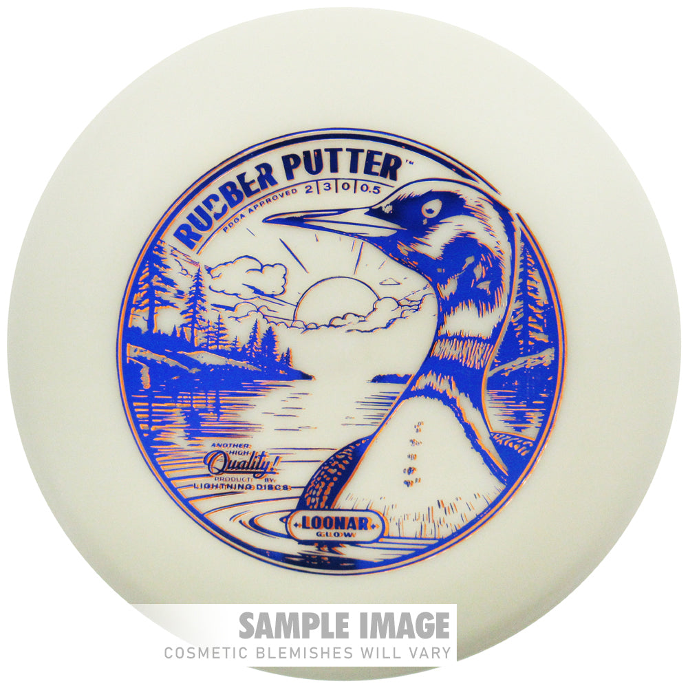Lightning Strikeout Loonar Glow Rubber Putter Golf Disc