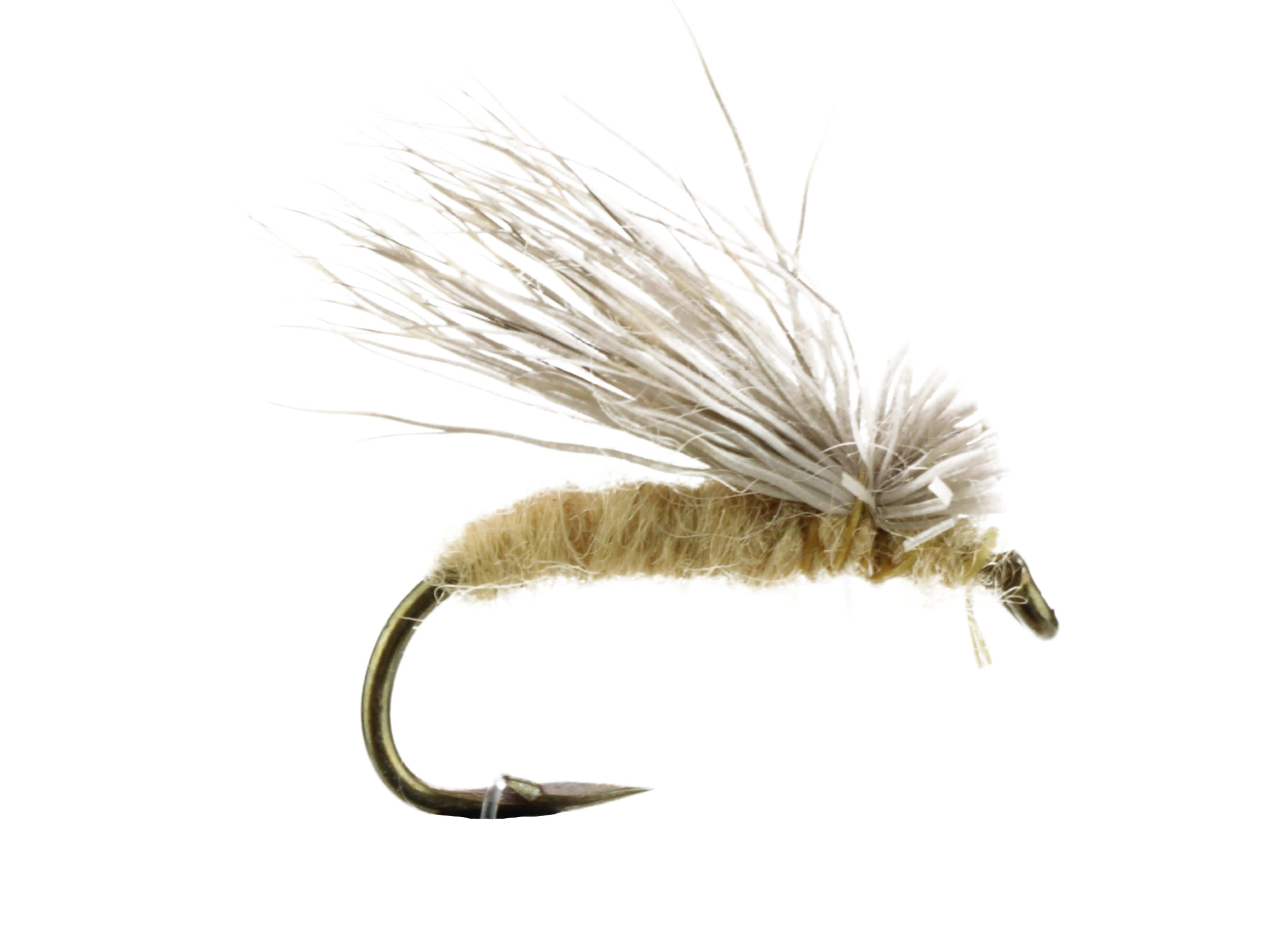 Wild Water Fly Fishing Tan Elk Caddis (No Hackle), Size 12, Qty. 6