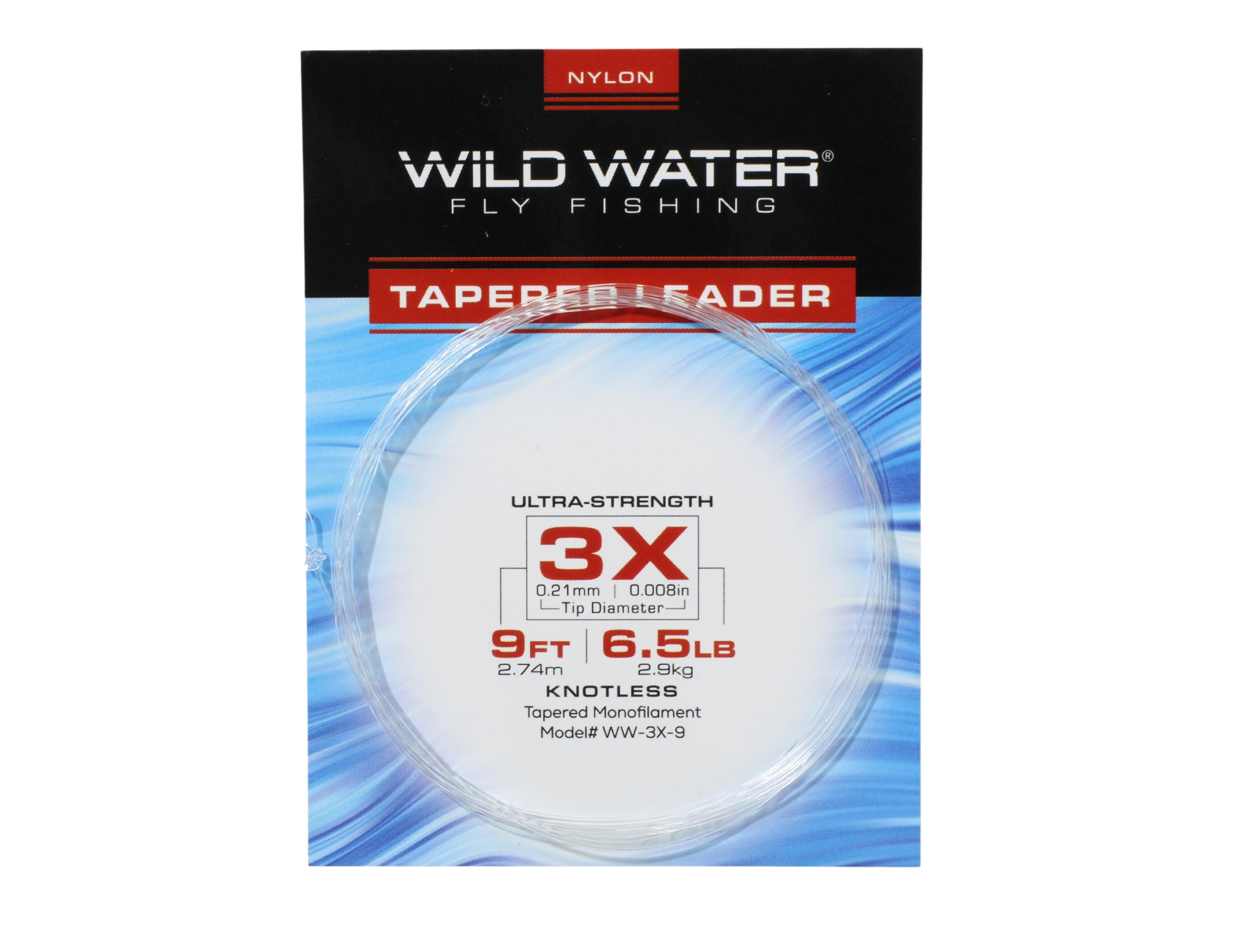 Wild Water Fly Fishing 9' Tapered Monofilament Leader 3X, 6 Pack – Gotta Go  Gotta Throw