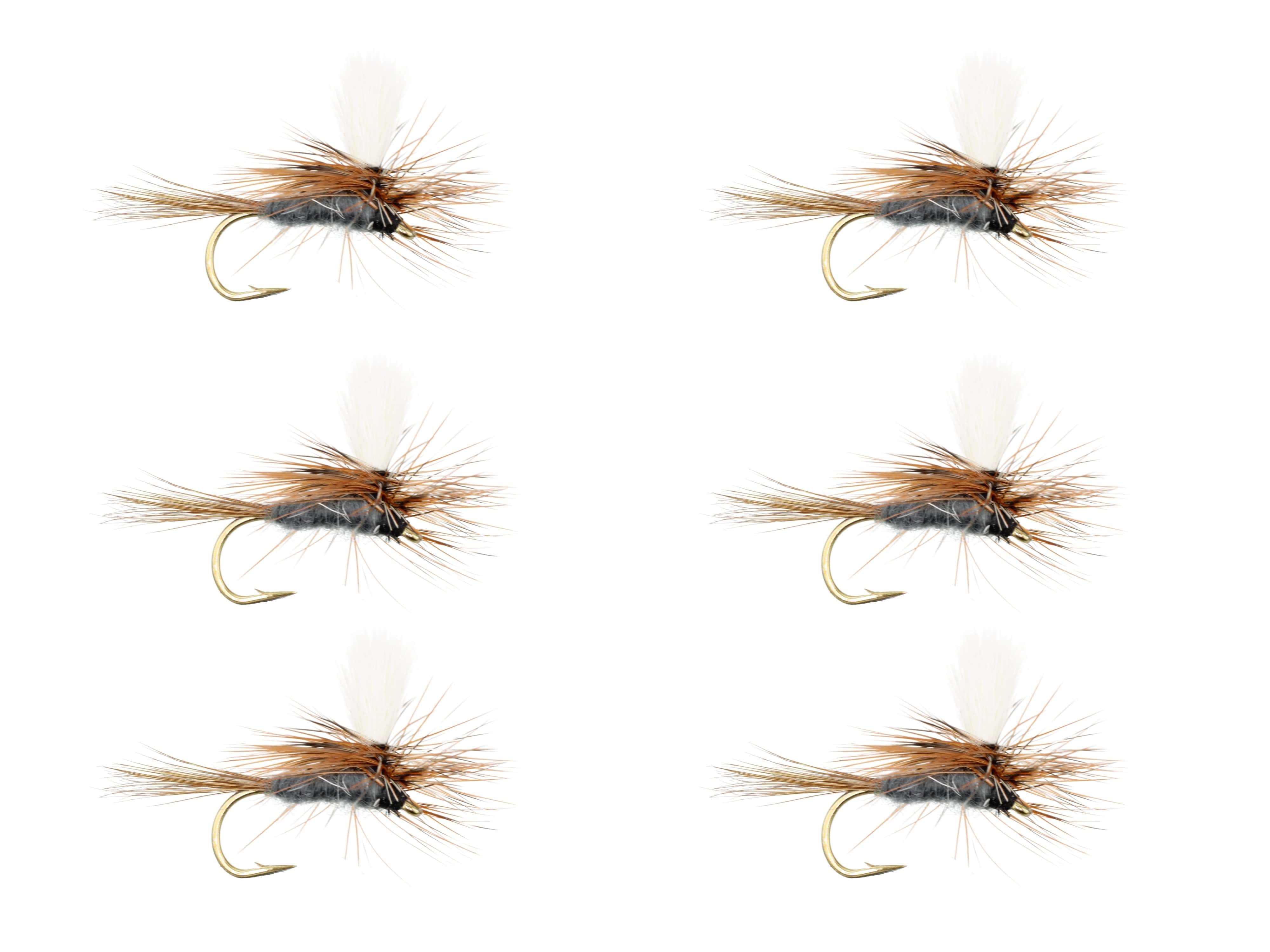 Wild Water Fly Fishing Parachute Adams, Size 12, Qty. 6