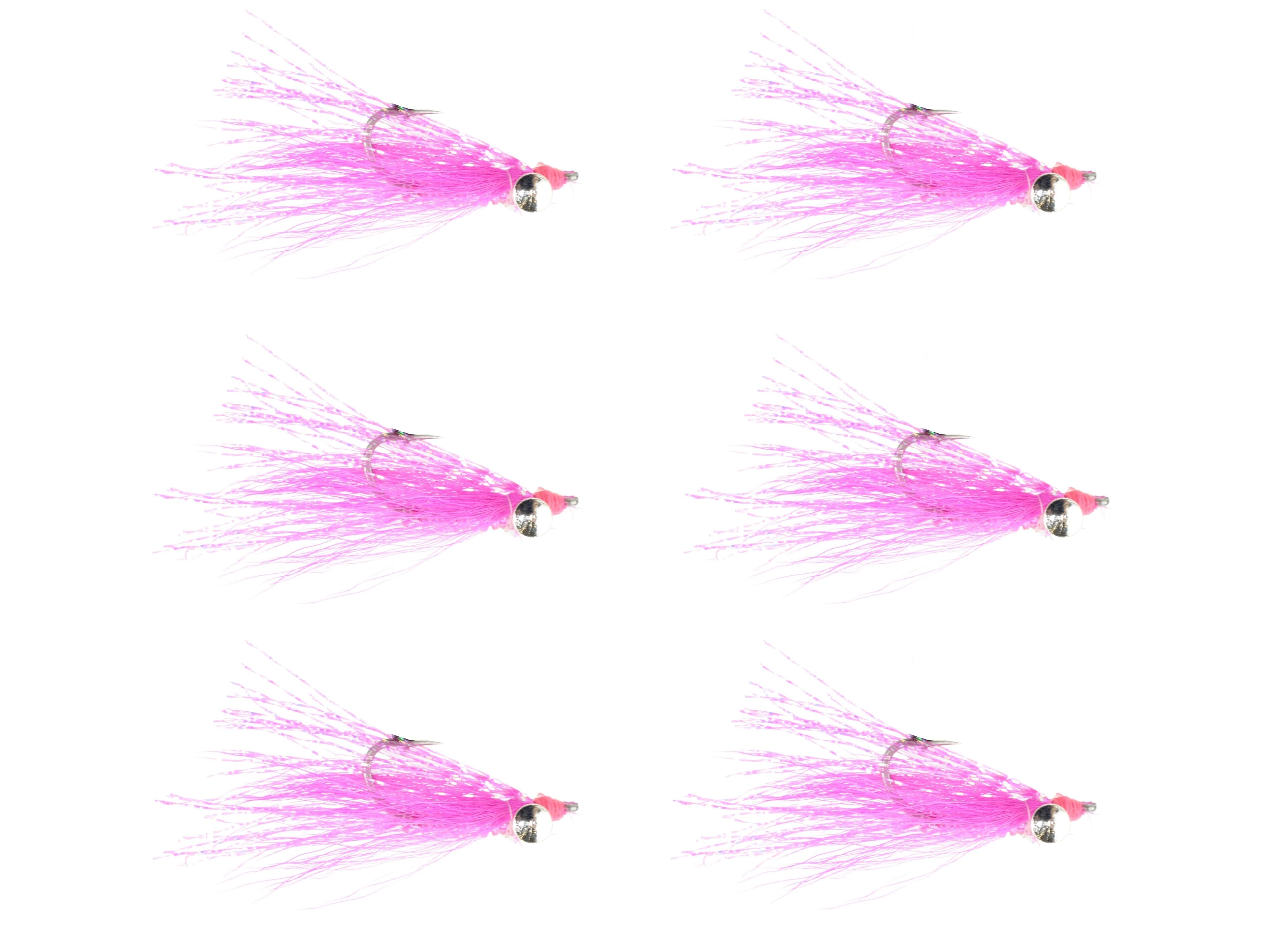 Wild Water Fly Fishing Pink Crazy Charlie, Size 4, Qty. 6