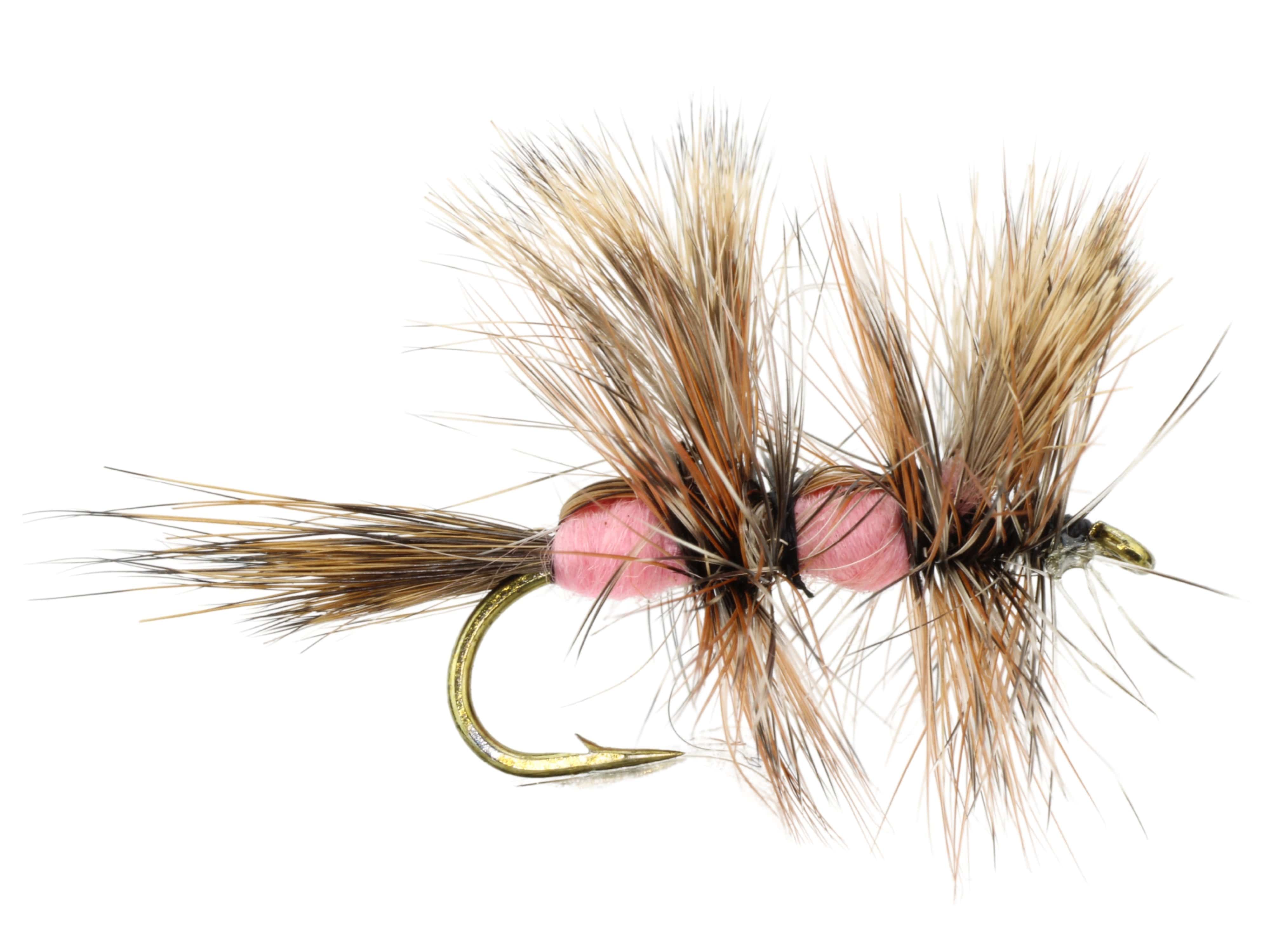 Wild Water Fly Fishing Pink Double Humpy, Size 10, Qty. 6