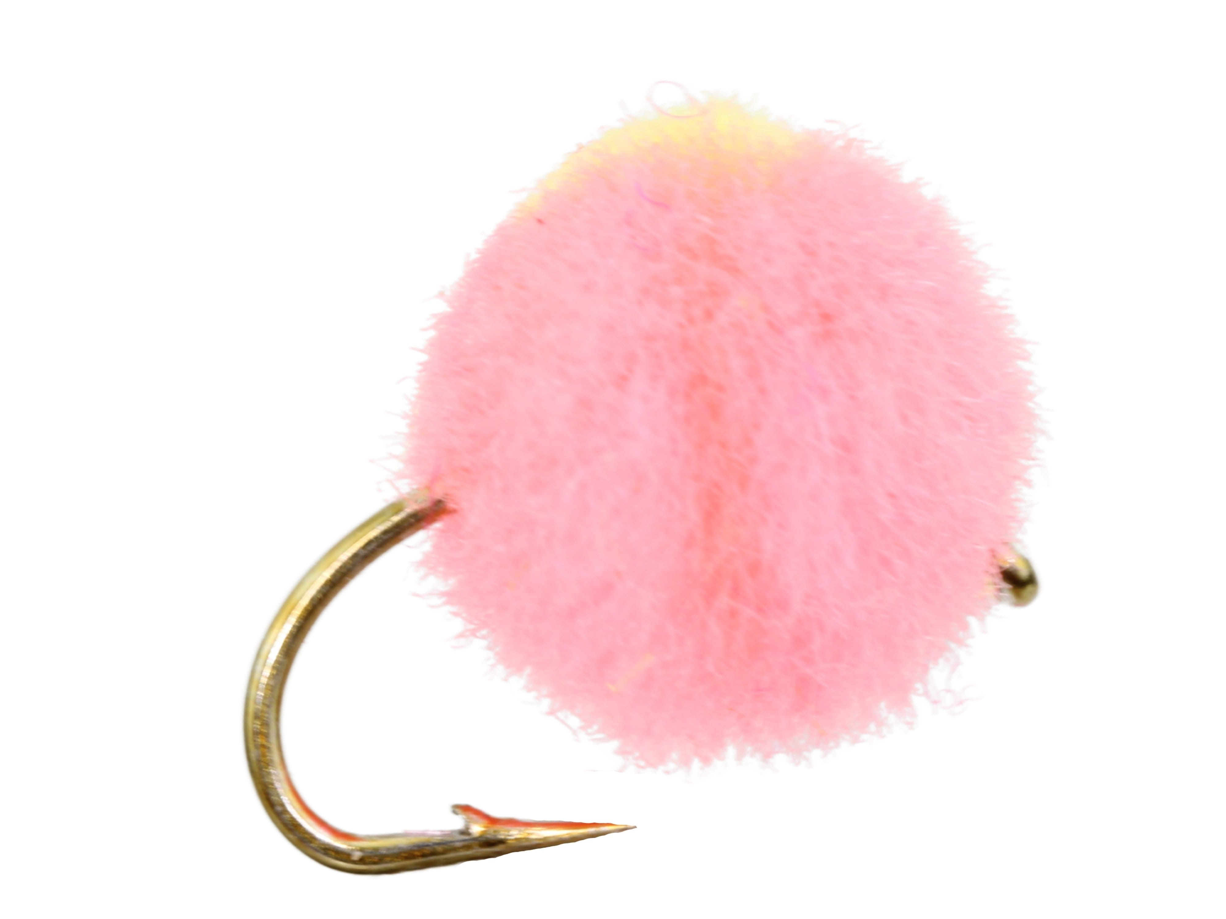 Wild Water Fly Fishing Pink Egg with Yellow Spot, Size 12, Qty. 6