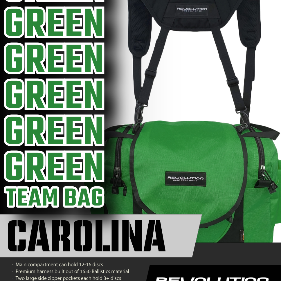 Revolution Carolina Team V3 Disc Golf Bag - Forest - Gotta Go Gotta Throw