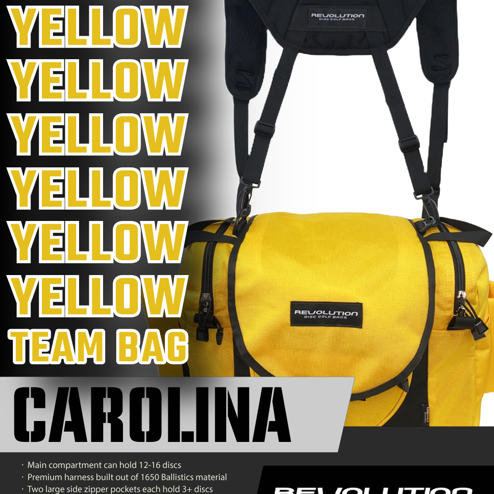 Revolution Carolina Team V3 Disc Golf Bag - Golden Dream - Gotta Go Gotta Throw