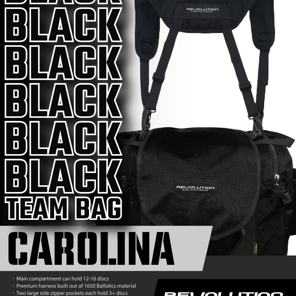 Revolution Carolina Team V3 Disc Golf Bag - Onyx - Gotta Go Gotta Throw