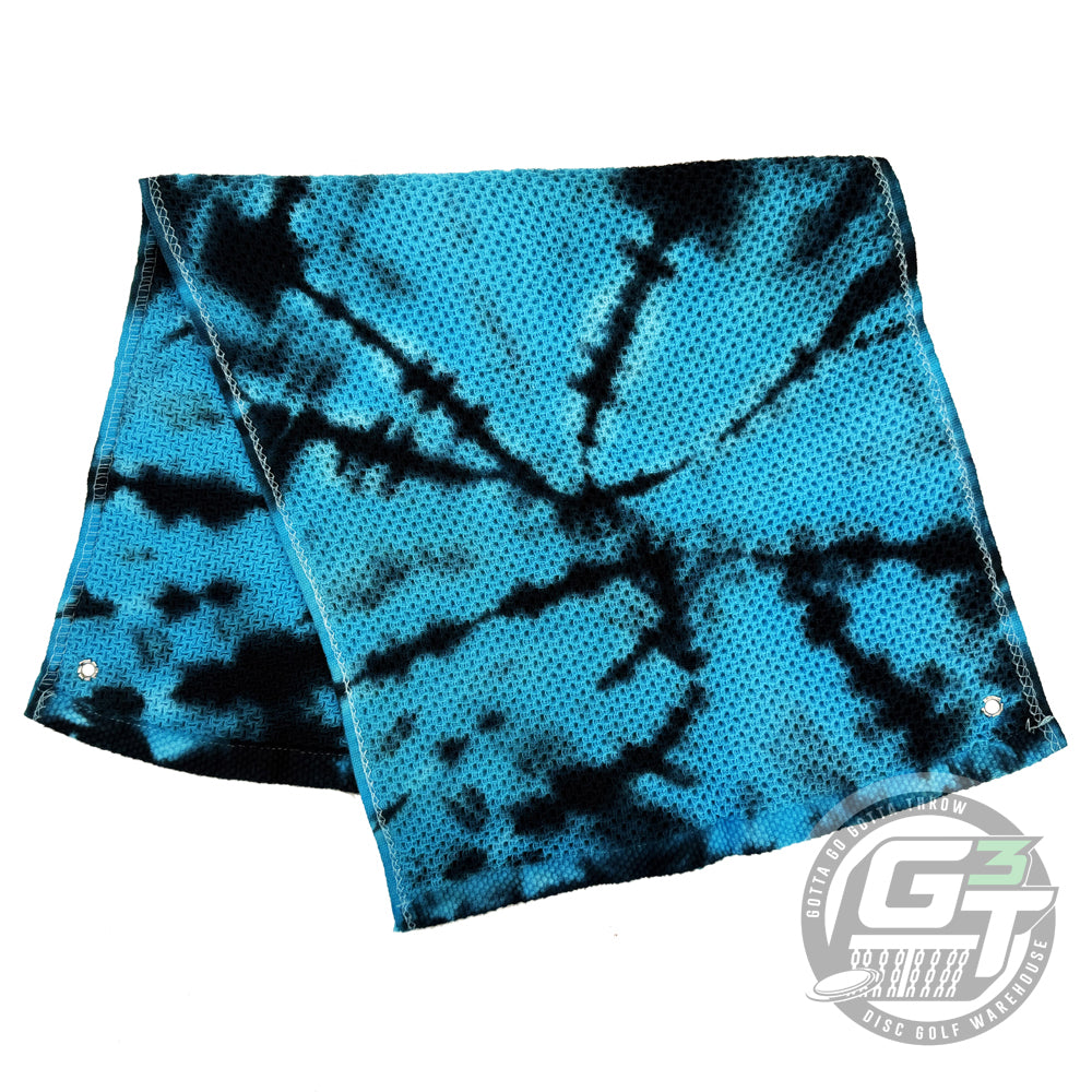Team Grundy Tye Dye Customs Waffle Weave Disc Golf Towel