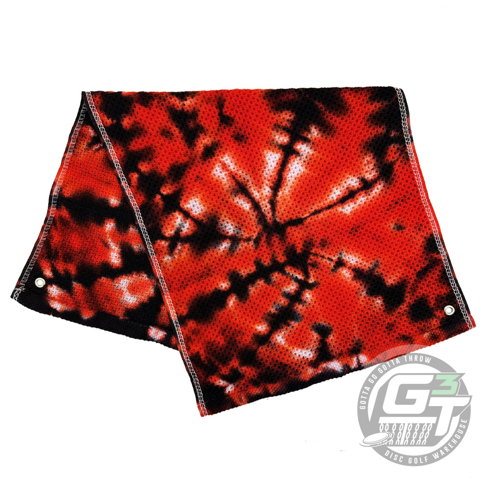Team Grundy Tye Dye Customs Waffle Weave Disc Golf Towel