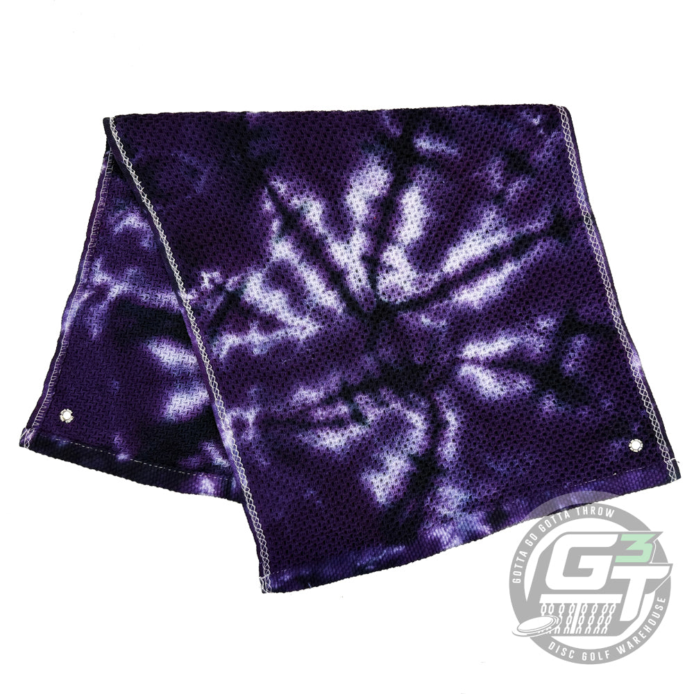 Team Grundy Tye Dye Customs Waffle Weave Disc Golf Towel