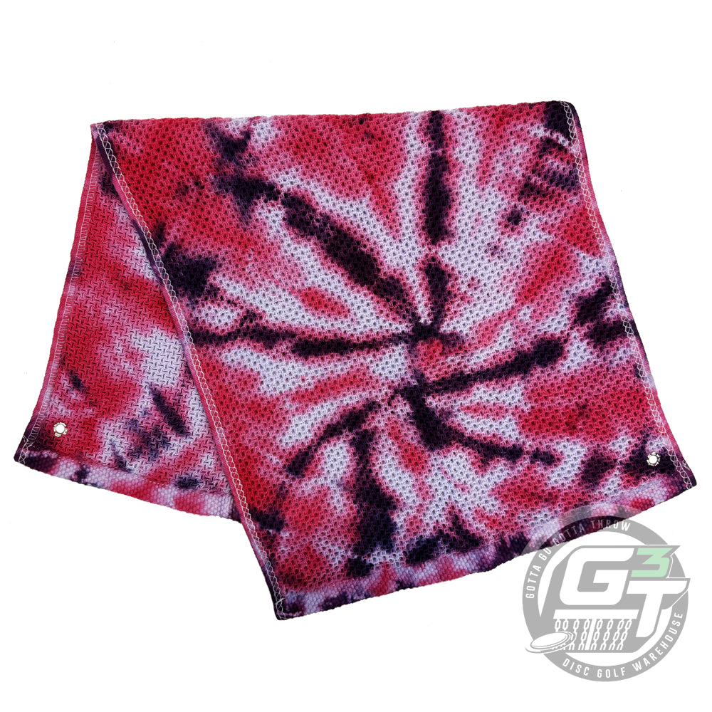 Team Grundy Tye Dye Customs Waffle Weave Disc Golf Towel
