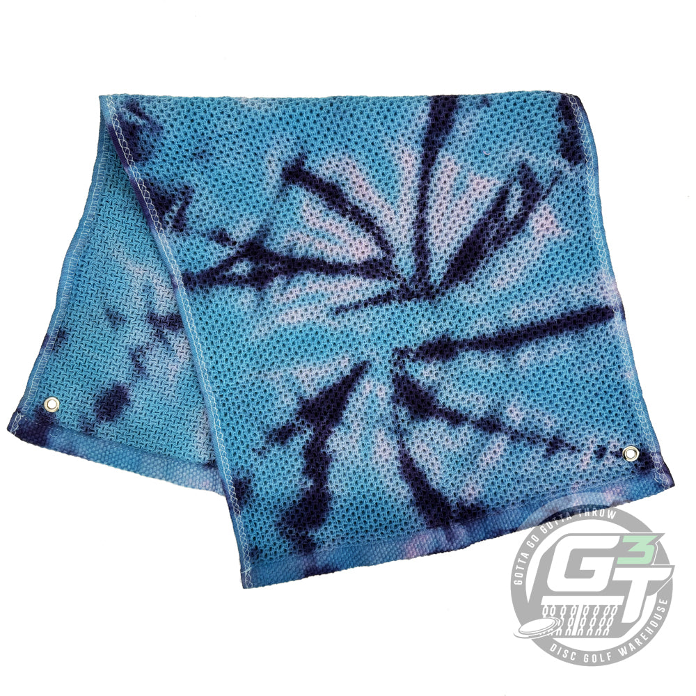 Team Grundy Tye Dye Customs Waffle Weave Disc Golf Towel