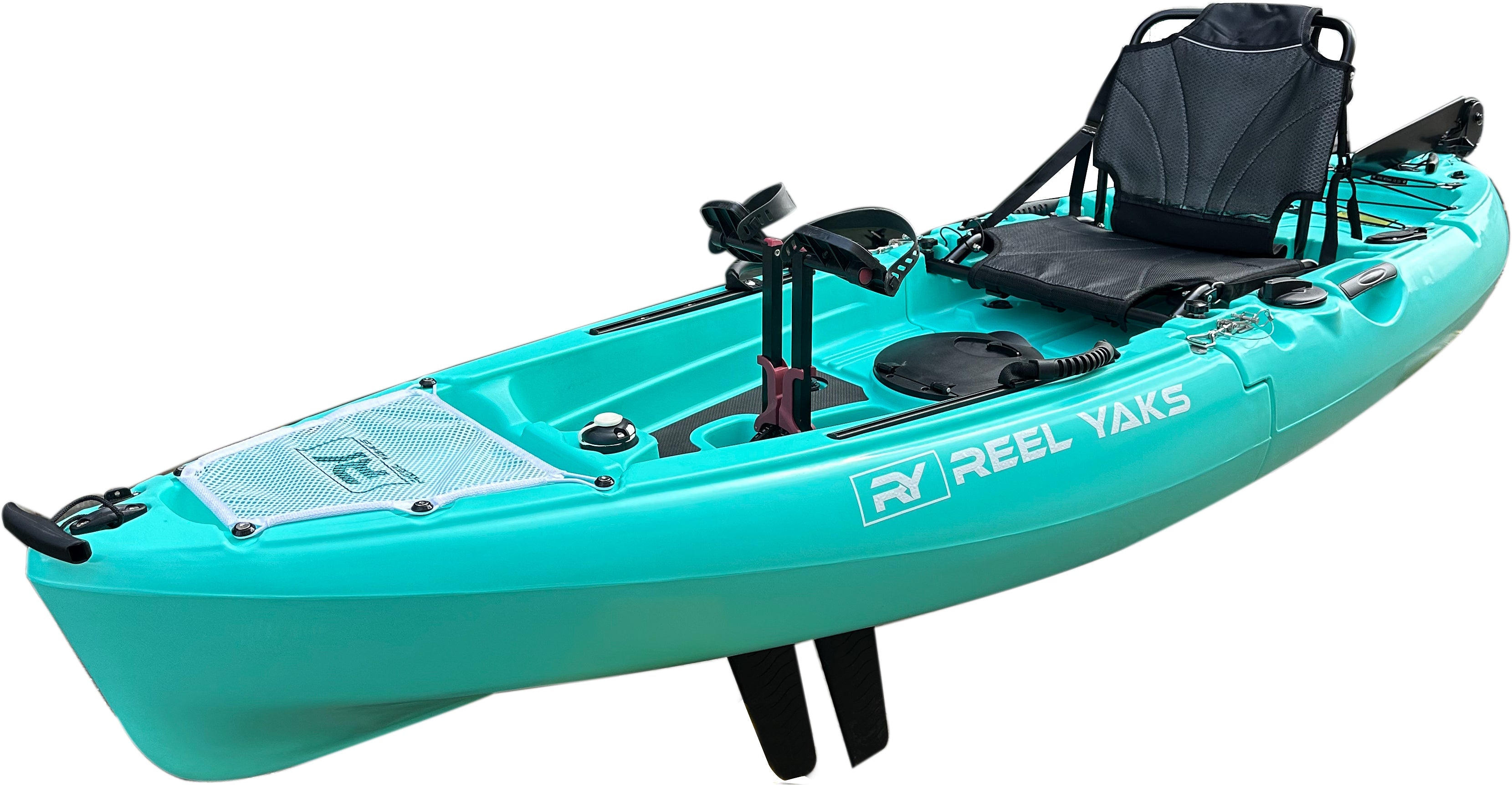 9.5ft Modular Raptor Pedal Fishing Kayak | Fin Drive | Super Lightweight, 400lbs Capacity | Easy to Store - Easy to Carry |No roof Racks - No Wall Racks | Adults Youths Kids