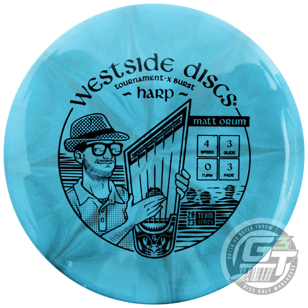 Westside Limited Edition 2023 Team Series Matt Orum Tournament-X Burst Harp Putter Golf Disc