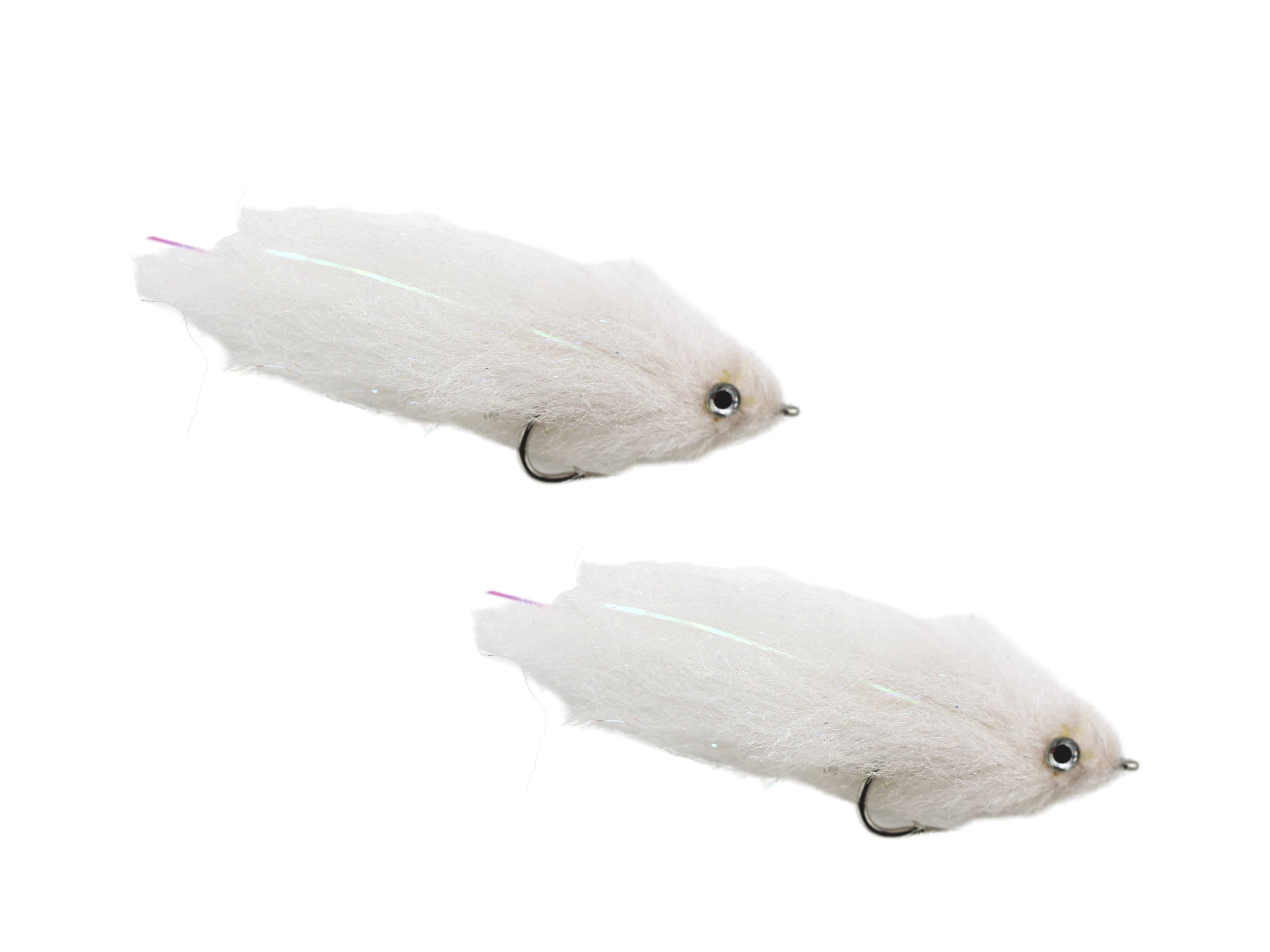White EP Fly, size 2/0, Qty. 2