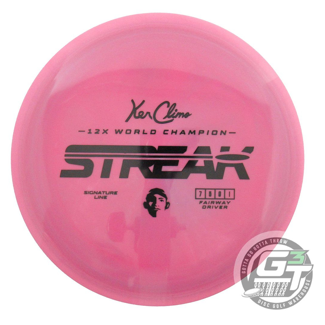 USED Climo Signature Line Streak 167g Pink Black Stamp Fairway Driver Golf Disc