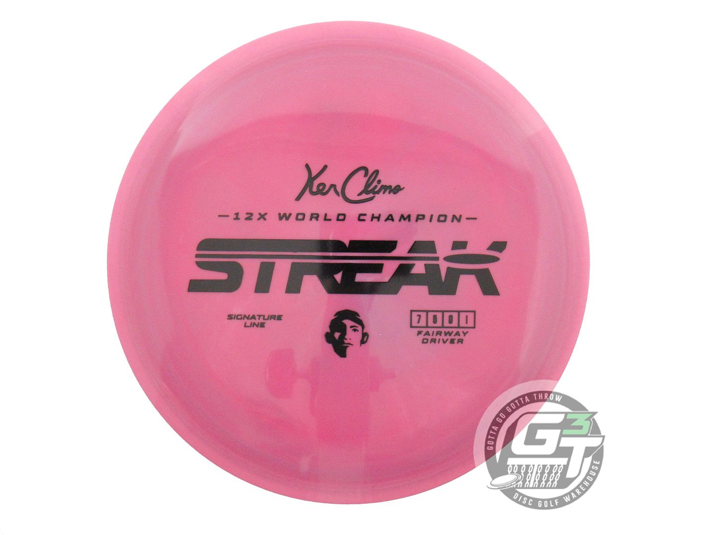 USED Climo Signature Line Streak 167g Pink Black Stamp Fairway Driver Golf Disc