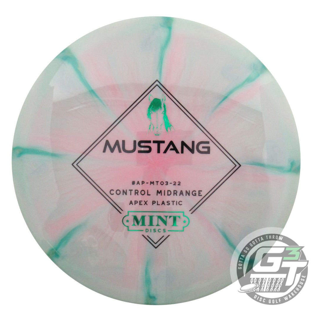 USED Mint Discs Swirly Apex Mustang 177g Sage-Pink Midrange Golf Disc