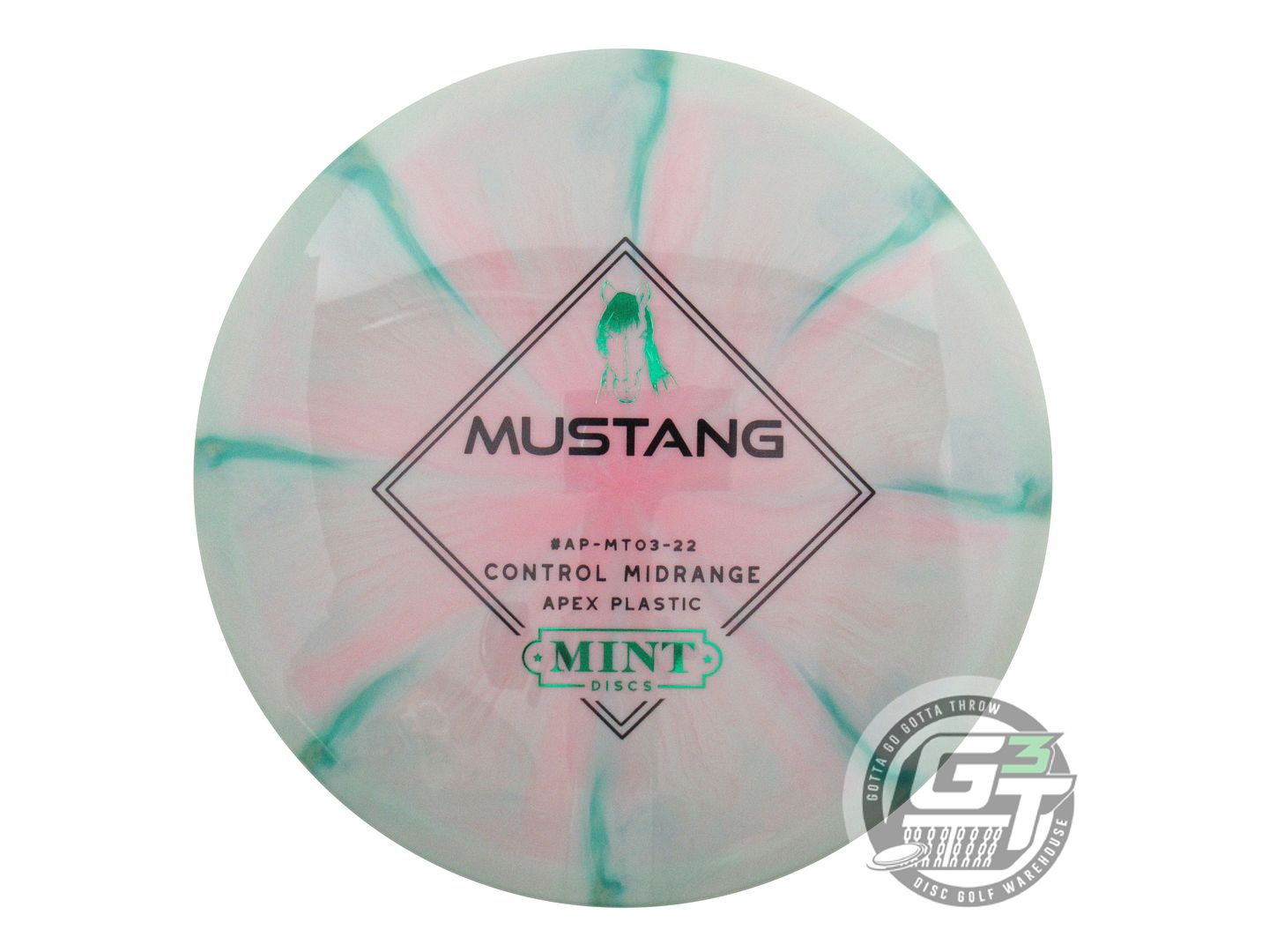 USED Mint Discs Swirly Apex Mustang 177g Sage-Pink Midrange Golf Disc