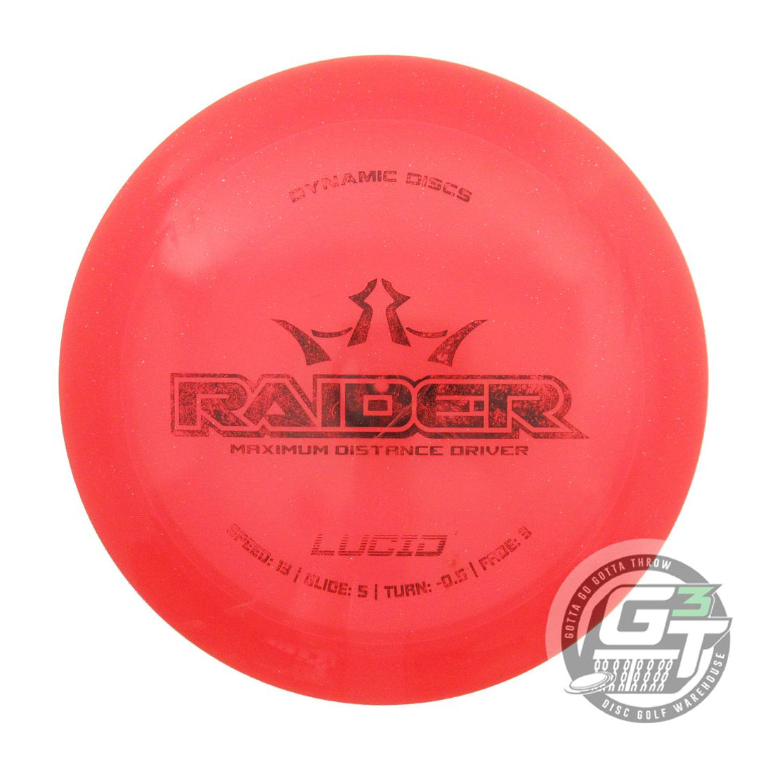 USED Dynamic Discs Lucid Raider 173g Red Black Stamp Distance Driver Golf Disc