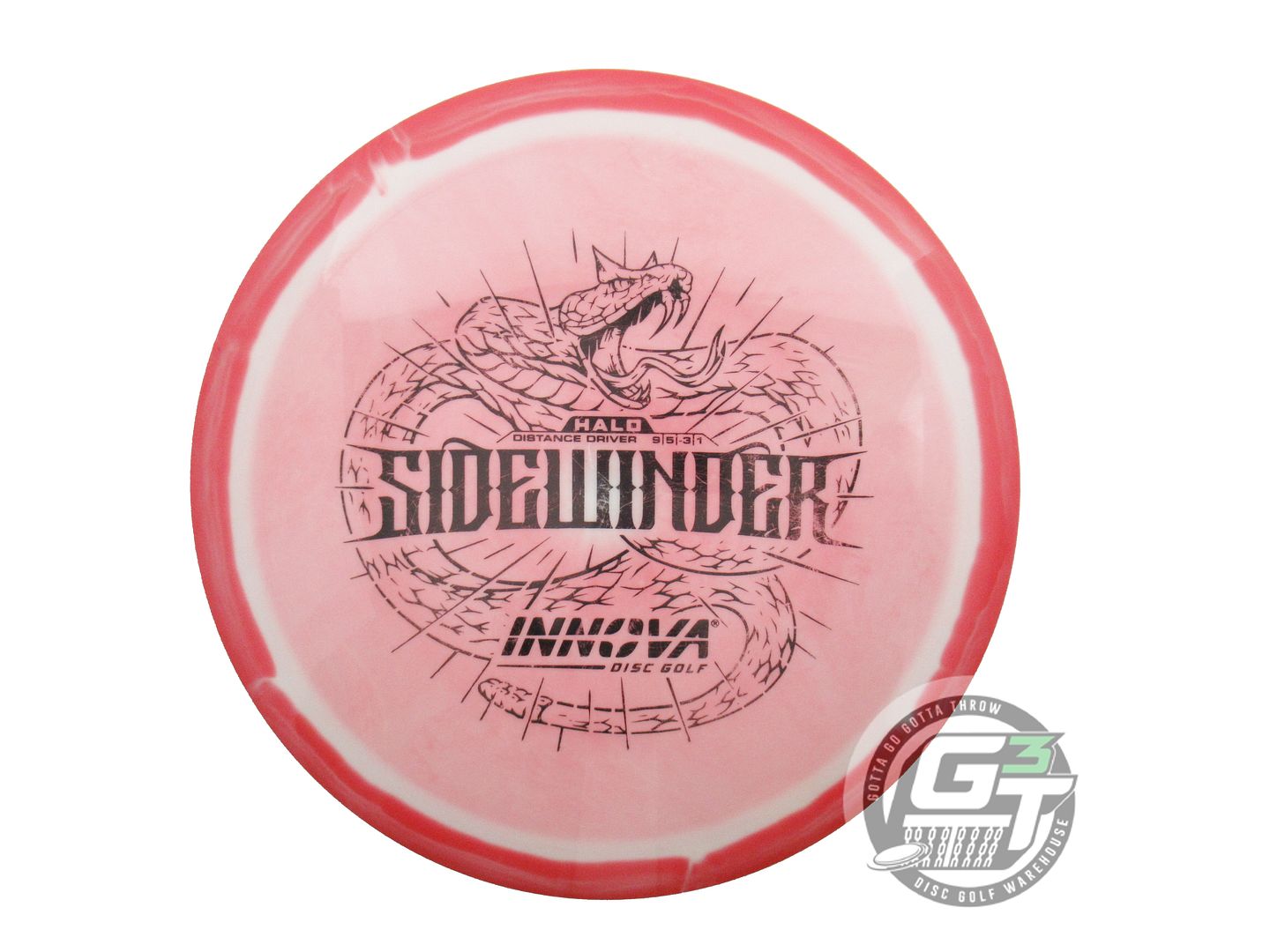 USED Innova Halo Star Sidewinder 175g Red-White Distance Driver Golf Disc