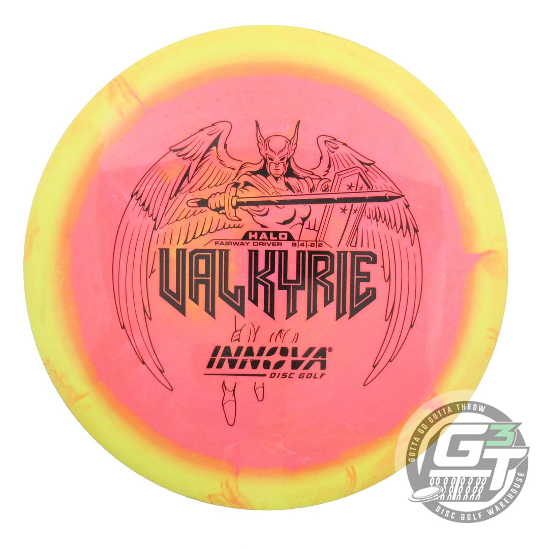 USED Innova Halo Star Valkyrie 177g Yellow-Pink Distance Driver Golf Disc