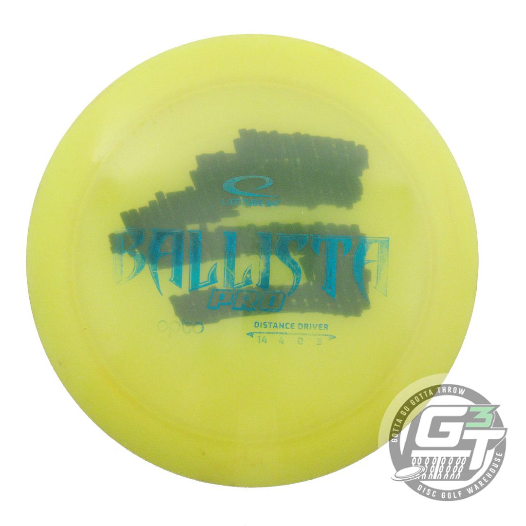 USED Latitude 64 Opto Ballista Pro 173g Yellow Teal Foil Distance Driver Disc