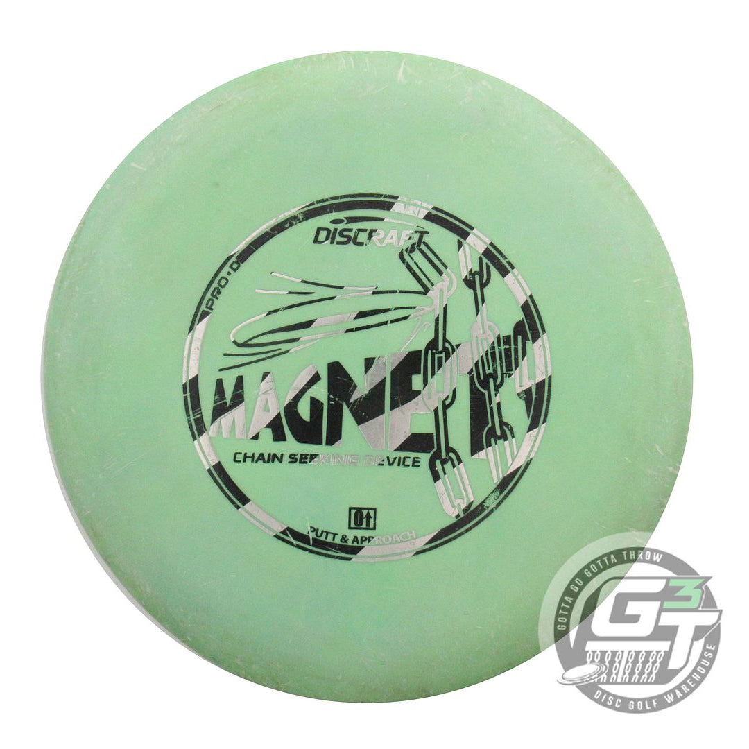 USED Discraft Pro D Magnet 175g Green Zebra Foil Putter Golf Disc