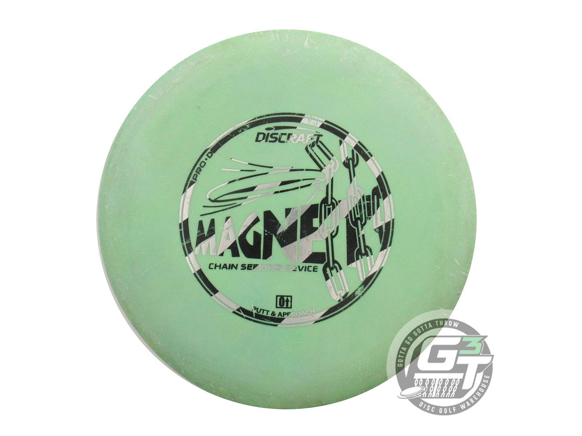 USED Discraft Pro D Magnet 175g Green Zebra Foil Putter Golf Disc