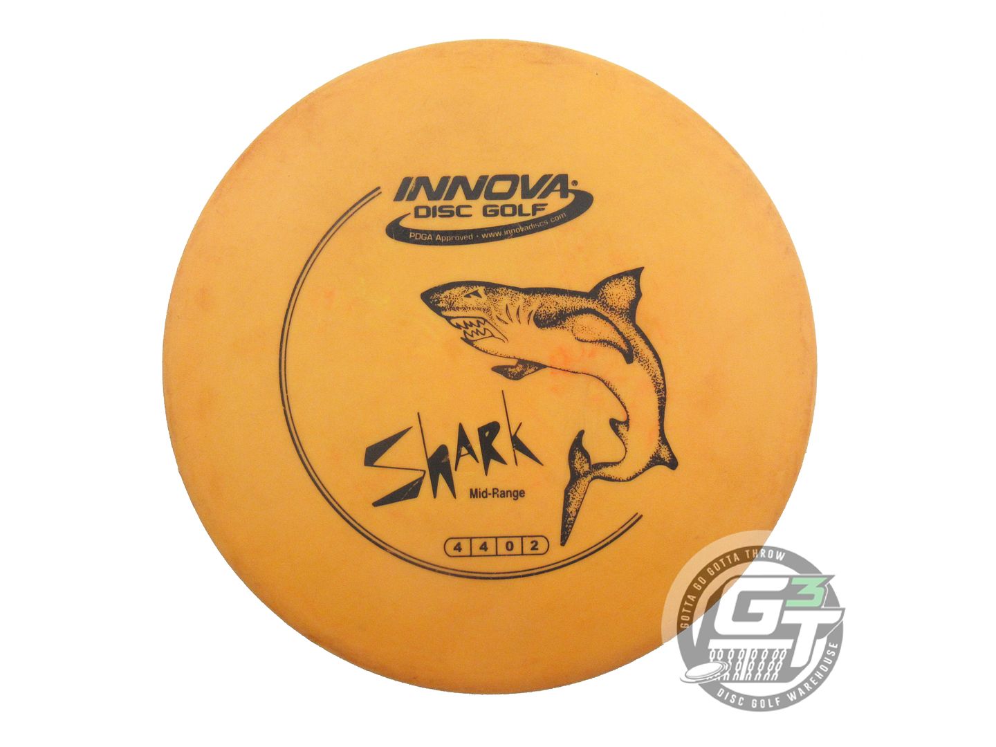 USED Innova DX Shark 146g Marigold Black Stamp Midrange Golf Disc