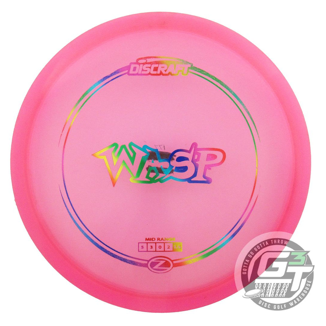 USED Discraft Z Wasp 177g Pink Rainbow Foil Midrange Golf Disc