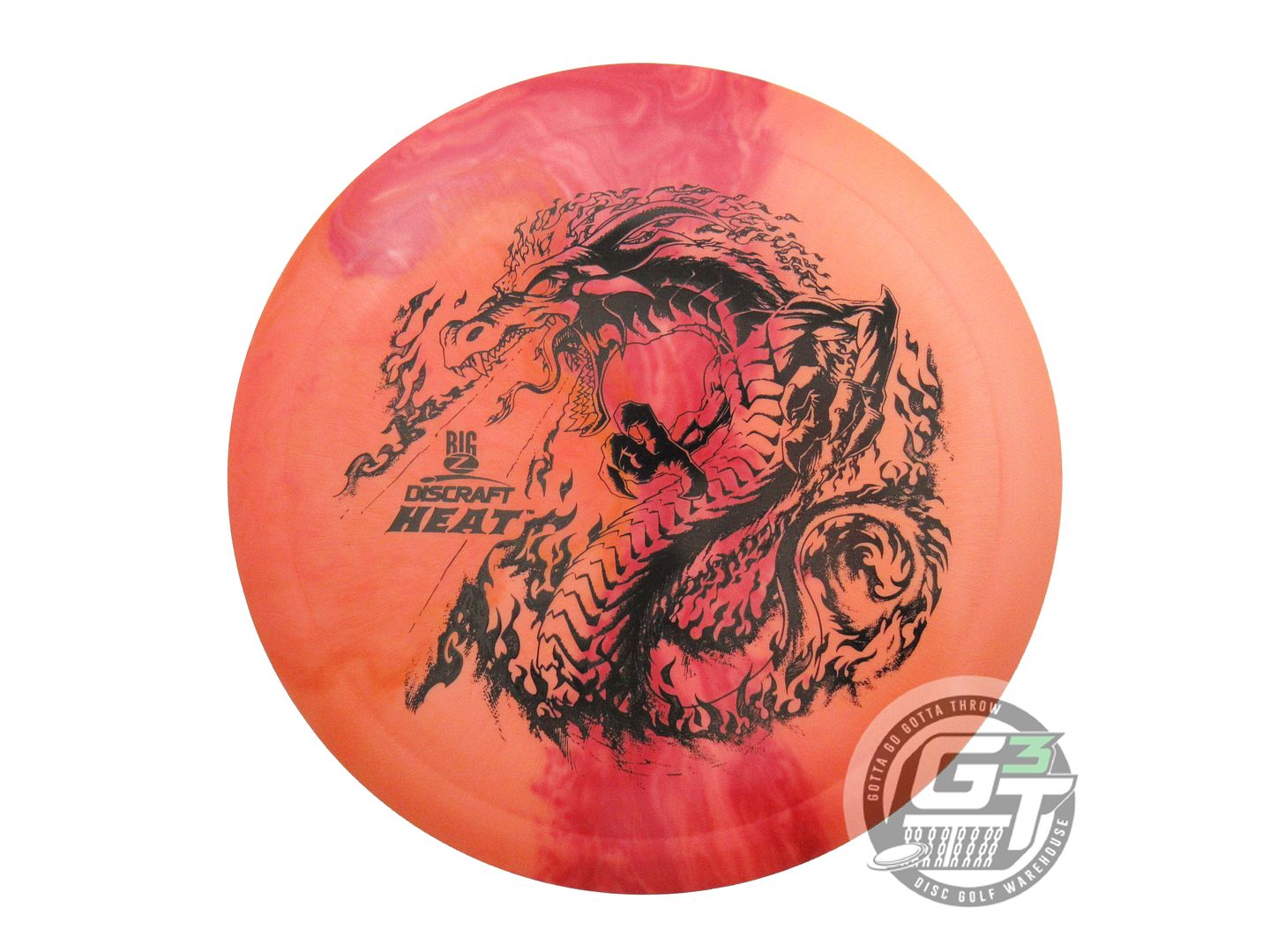 USED Discraft Big Z Heat 176g Orange HOME DYED Distance Driver Golf Disc
