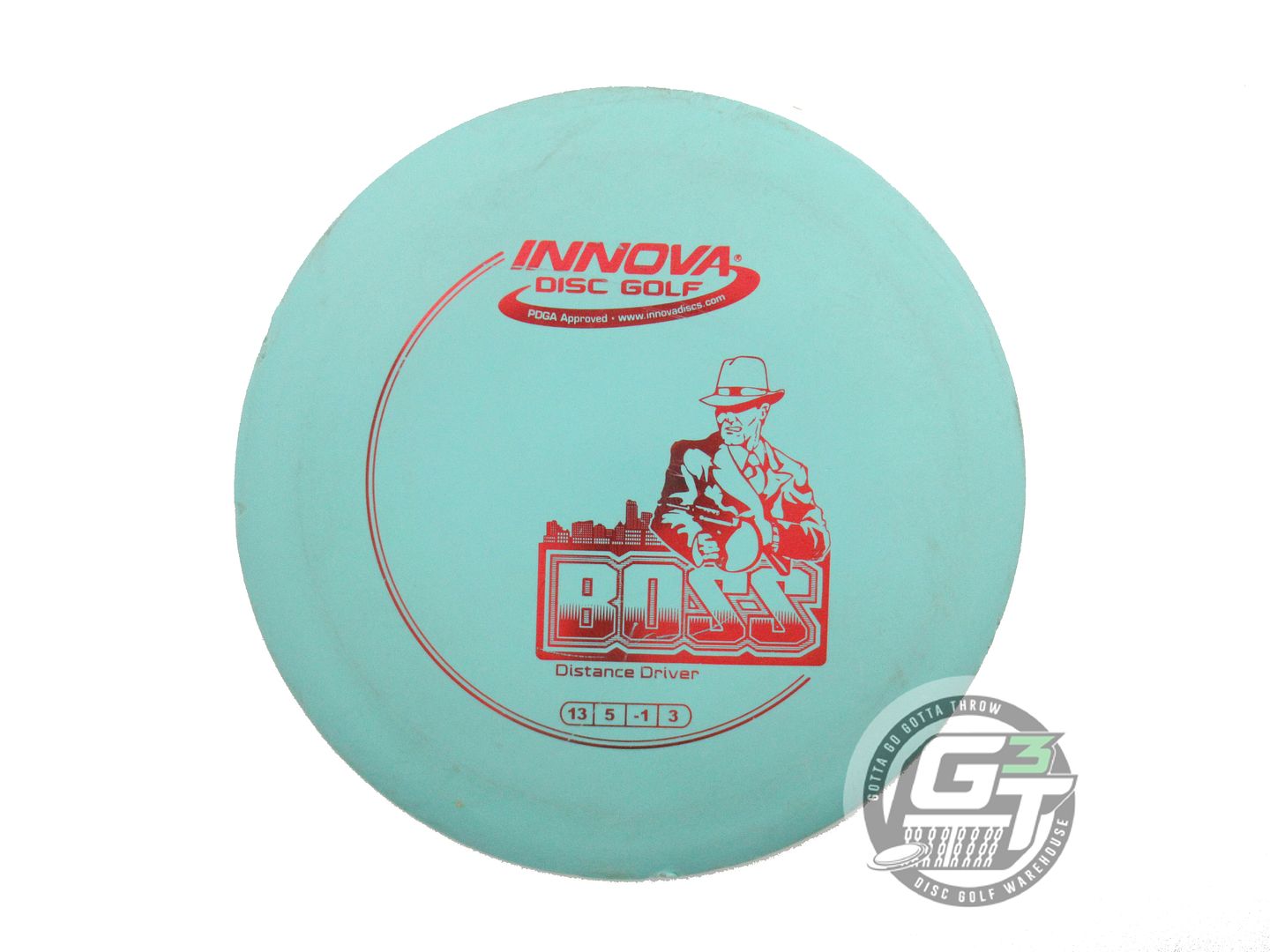 USED Innova DX Boss 174g Seafoam Red Foil Distance Driver Golf Disc
