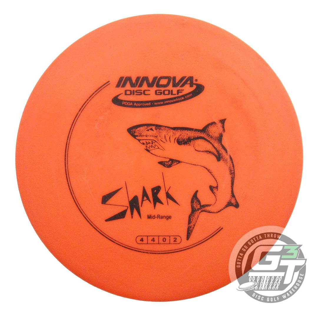 USED Innova DX Shark 146g Orange Black Stamp Midrange Golf Disc