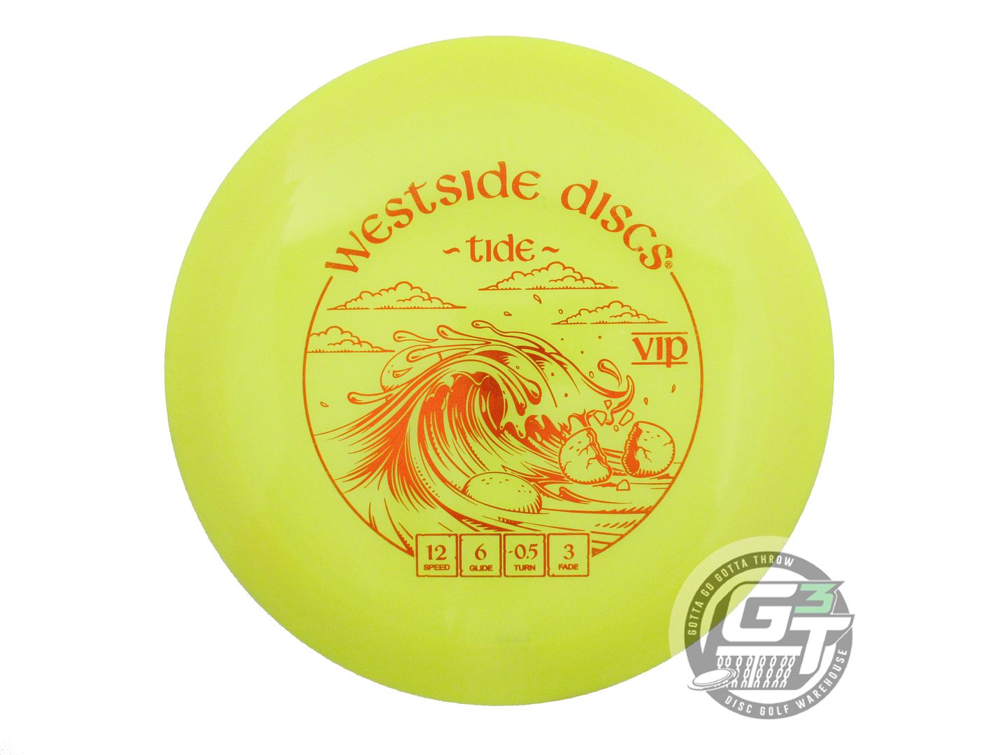 USED Westside Discs VIP Tide 174g Yellow Orange Foil Distance Driver Golf Disc