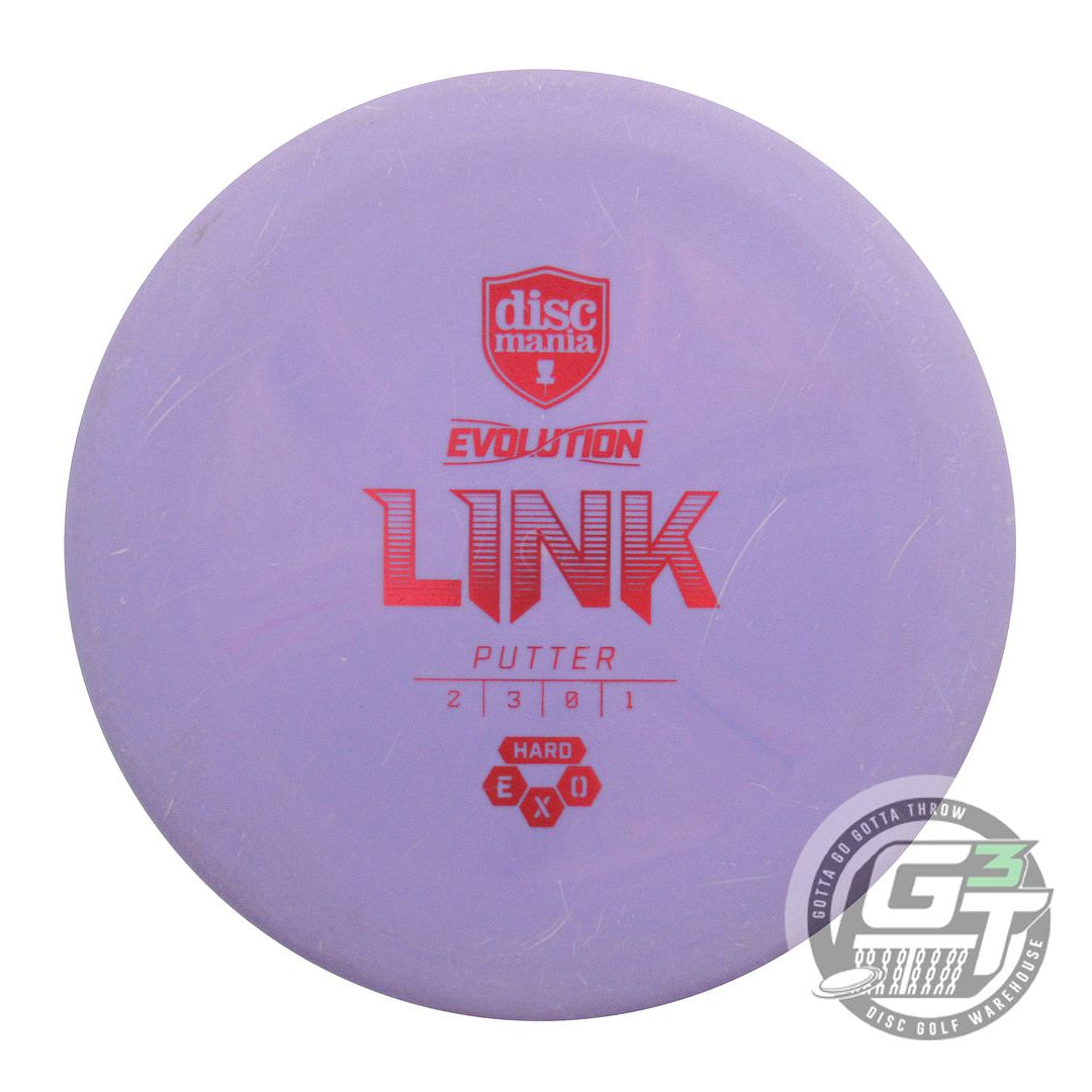 USED DiscMania EXO Hard Link 176g Purple Red Foil Putter Golf Disc