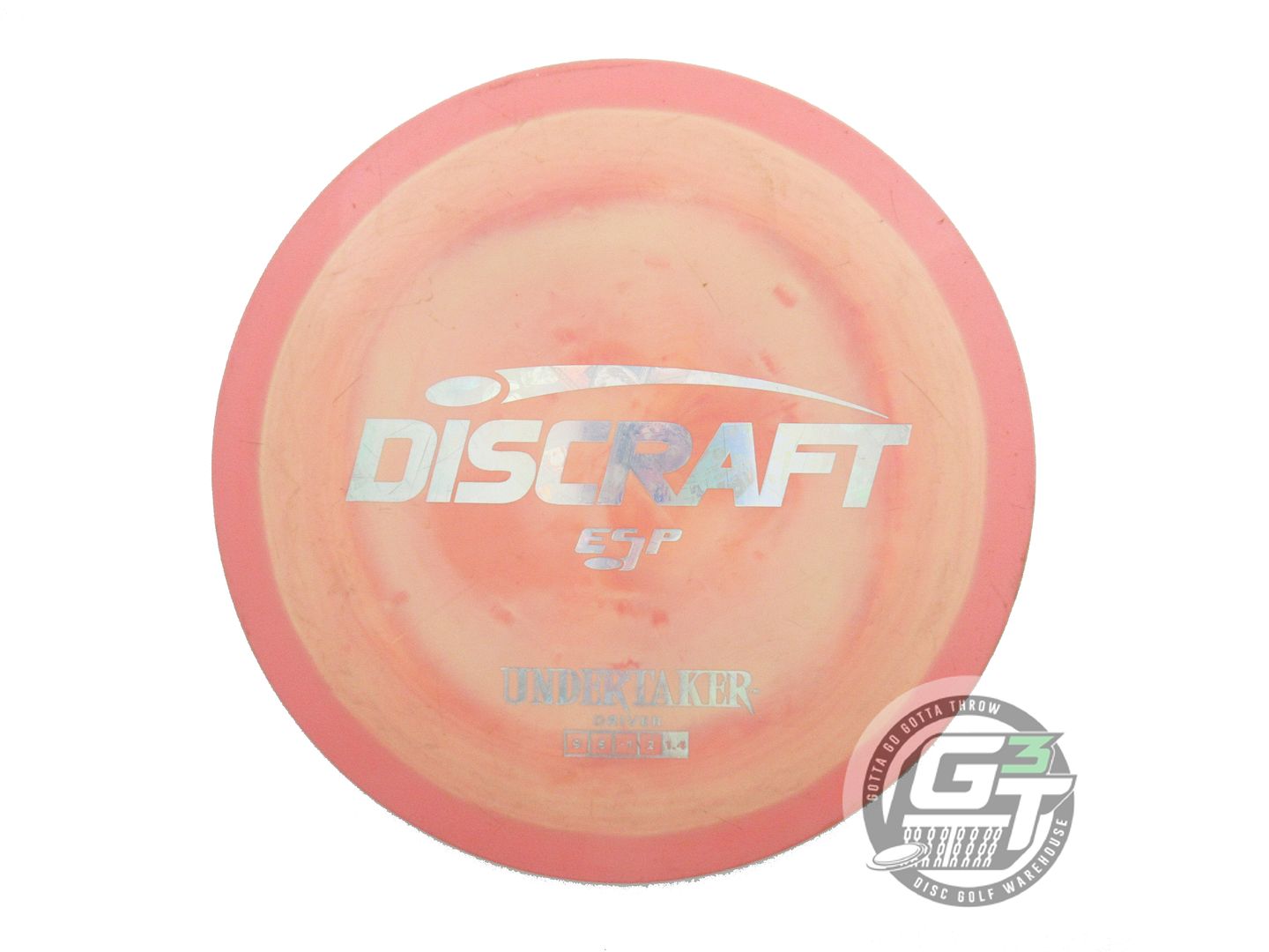 USED Discraft ESP Undertaker 174g Pink-Peach Money Foil Distance Driver Disc