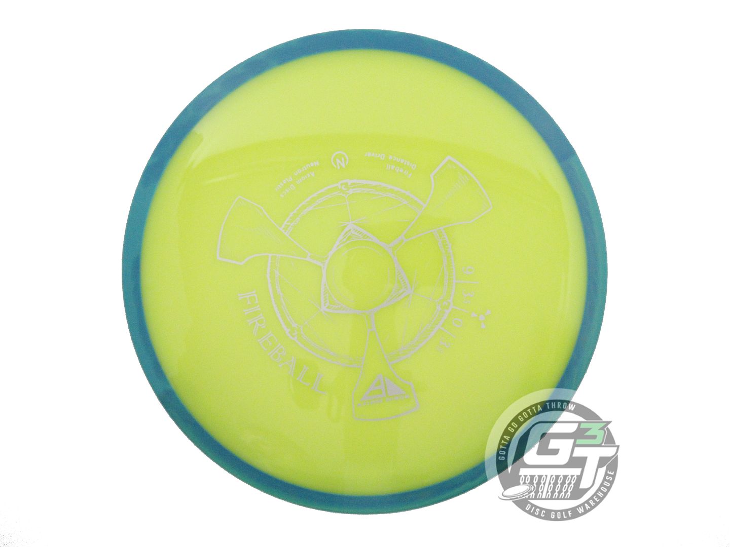 USED Axiom Discs Neutron Crave 171g Yellow Teal Rim Fairway Driver Disc
