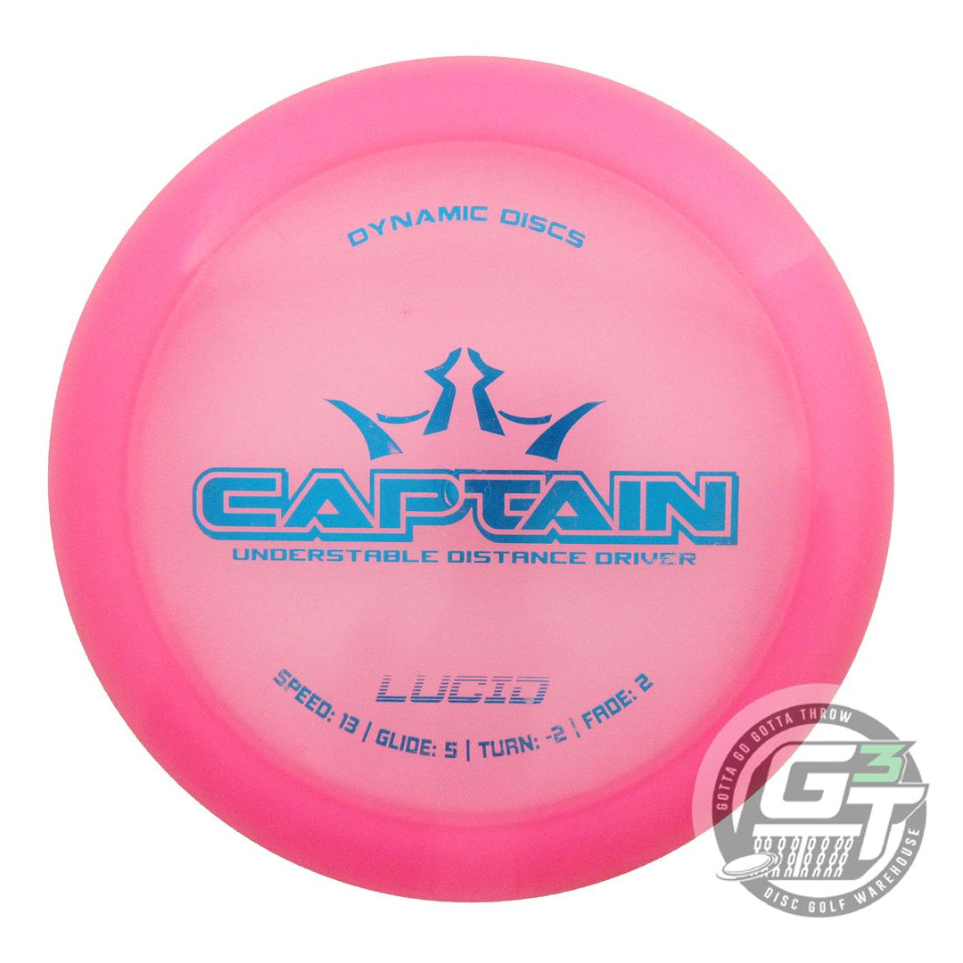 USED Dynamic Discs Lucid Captain 173g Pink Blue Foil Distance Driver Golf Disc