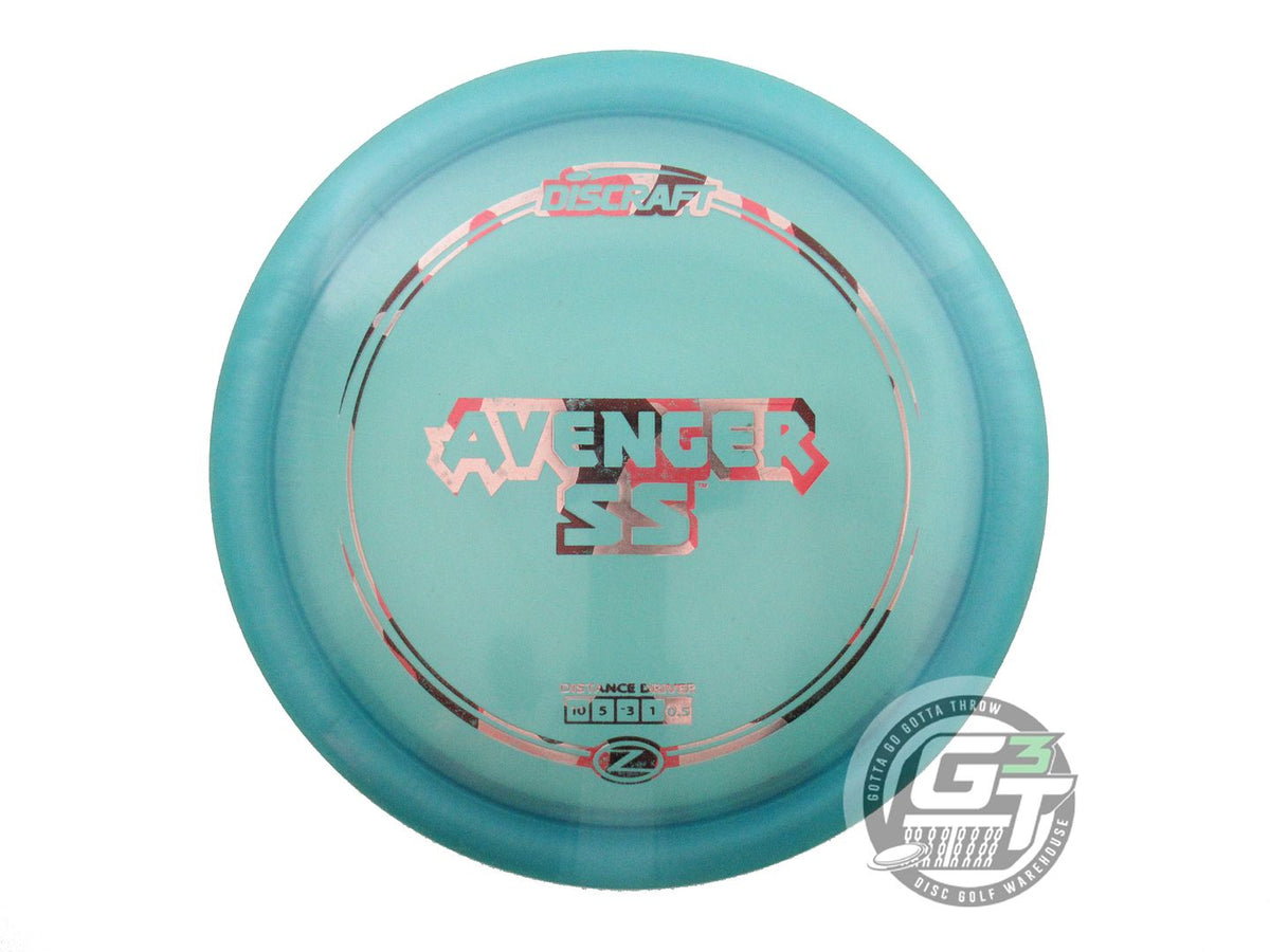 USED Discraft Z Avenger SS 171g Aqua Pink Camo Foil Distance Driver Golf Disc