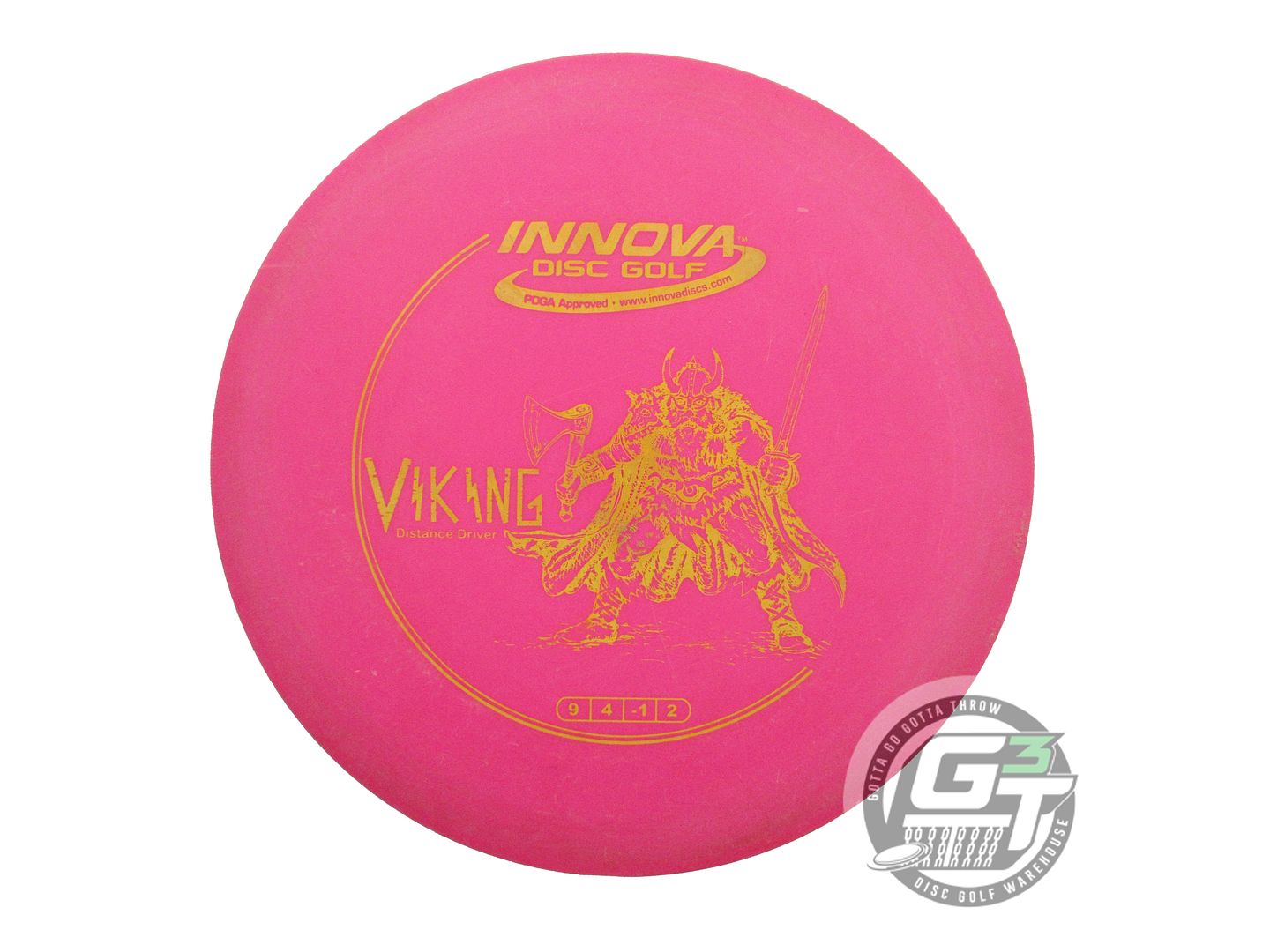USED Innova DX Viking 168g Magenta Yellow Stamp Distance Driver Golf Disc