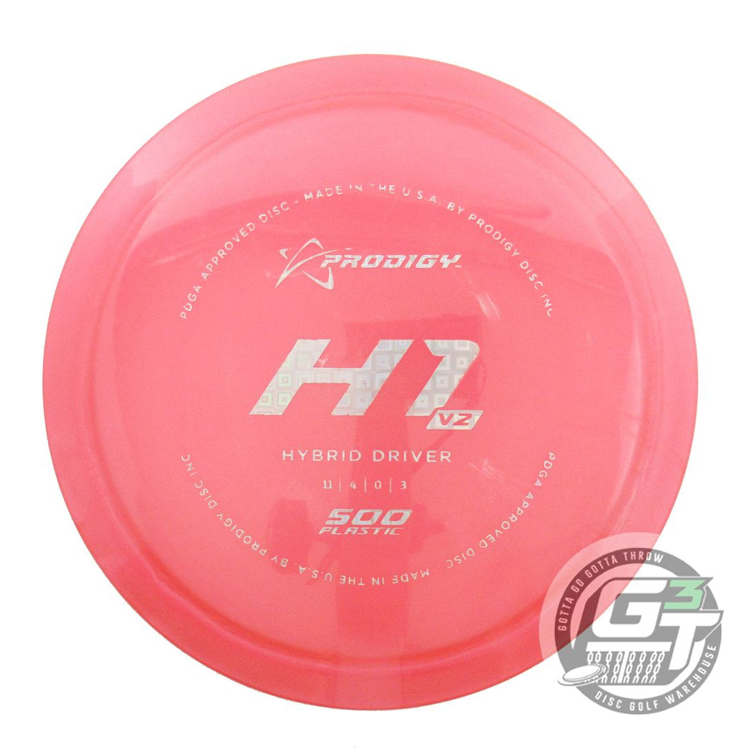 USED Prodigy Discs 500 H1 V2 176g Pink Square Holo Foil Hybrid Driver Golf Disc