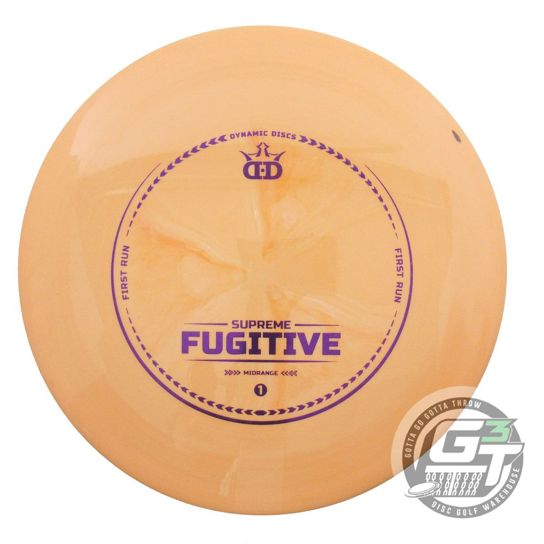 USED Dynamic Discs FIRST RUN Supreme Fugitive 174g Peach Midrange Golf Disc