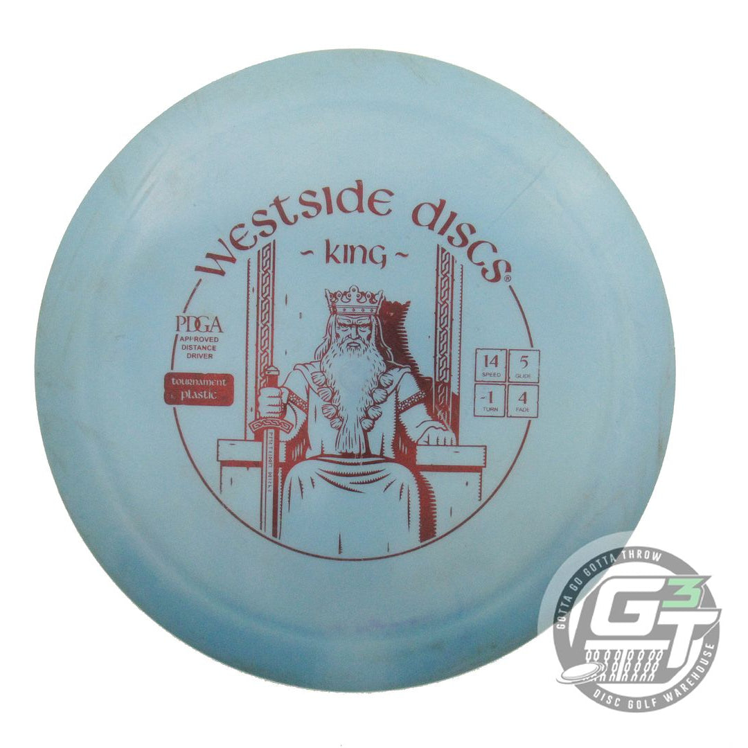 USED Westside Discs Tournament King 173g Teal Red Foil Distance Driver Golf Disc
