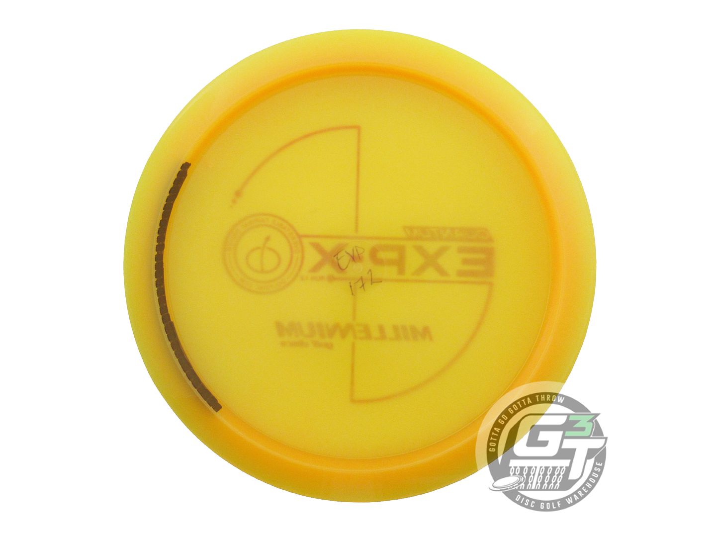 USED Millennium Quantum EXP-X 172g Marigold Red Glitter Foil Fairway Driver Disc
