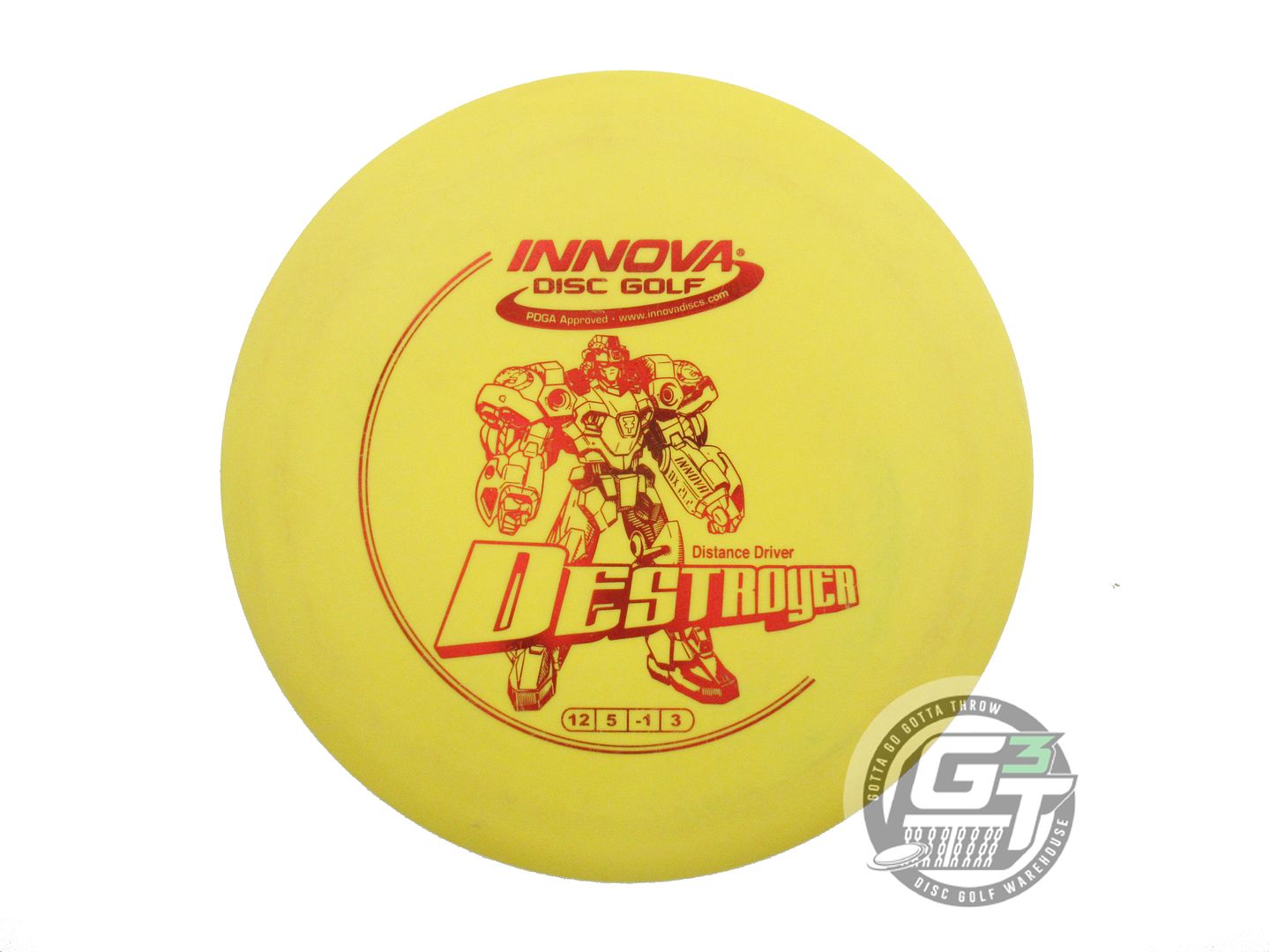 USED Innova DX Destroyer 165g Yellow Red Foil Distance Driver Golf Disc