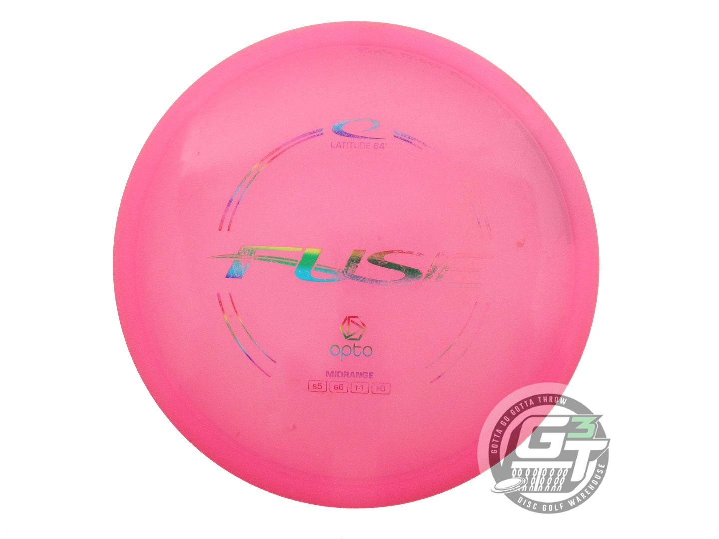 USED Latitude 64 Opto Fuse 180g Pink Rainbow Foil Midrange Golf Disc