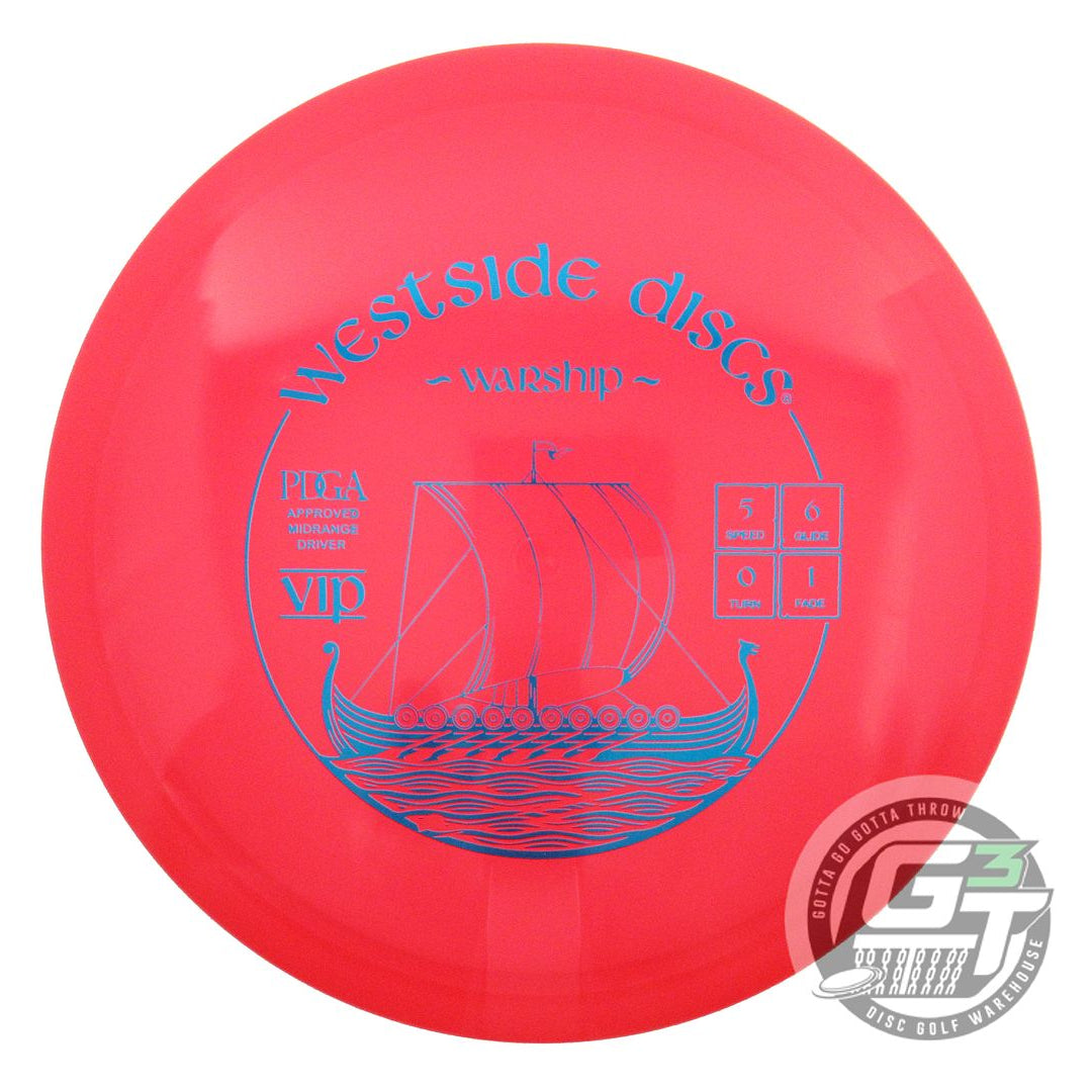 NOS Westside Discs VIP Warship 174g Red Blue Foil Midrange Golf Disc