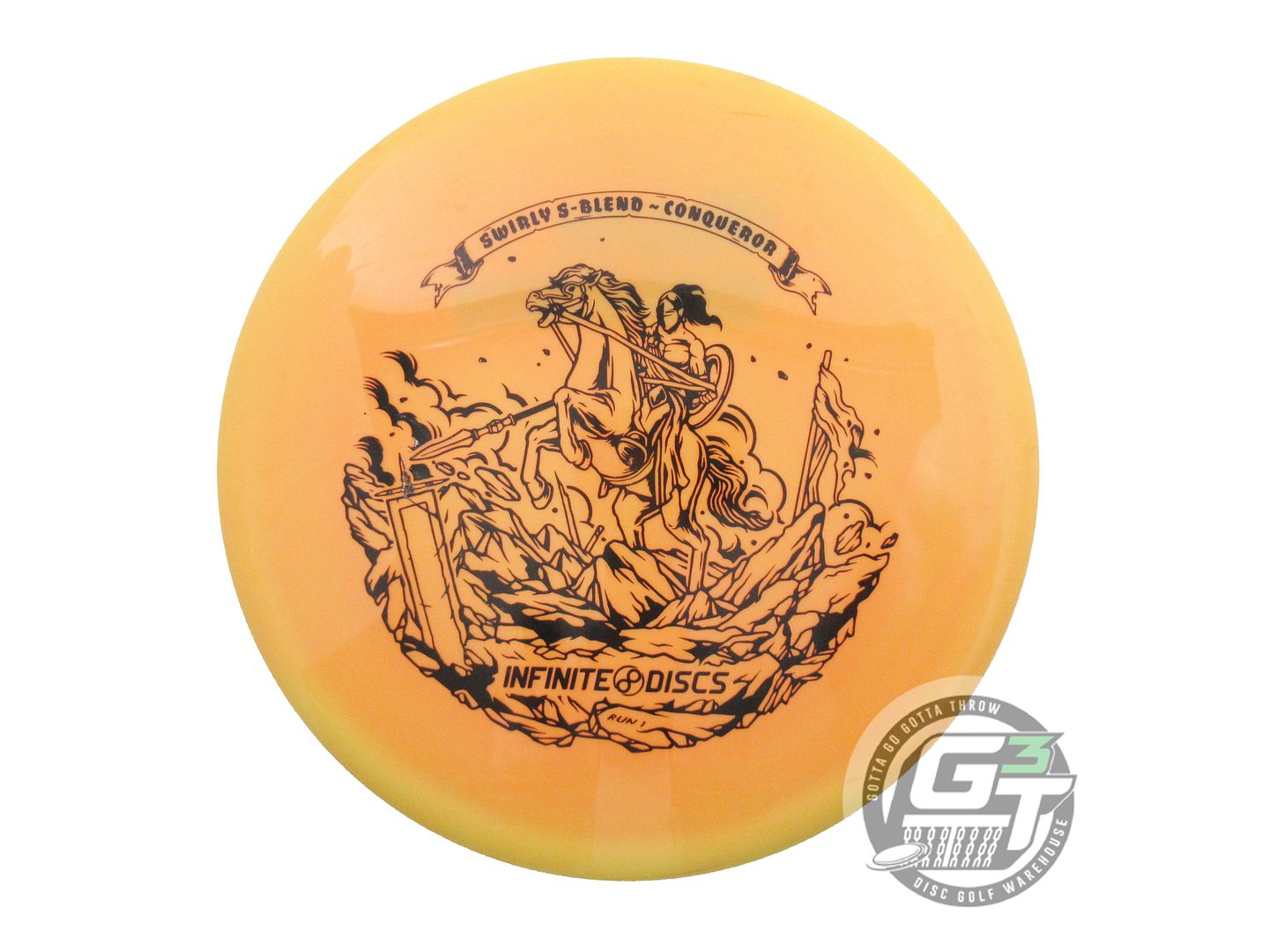 USED Infinite Swirly S-Blend Conqueror 175g Yellow-Orange Distance Driver Disc