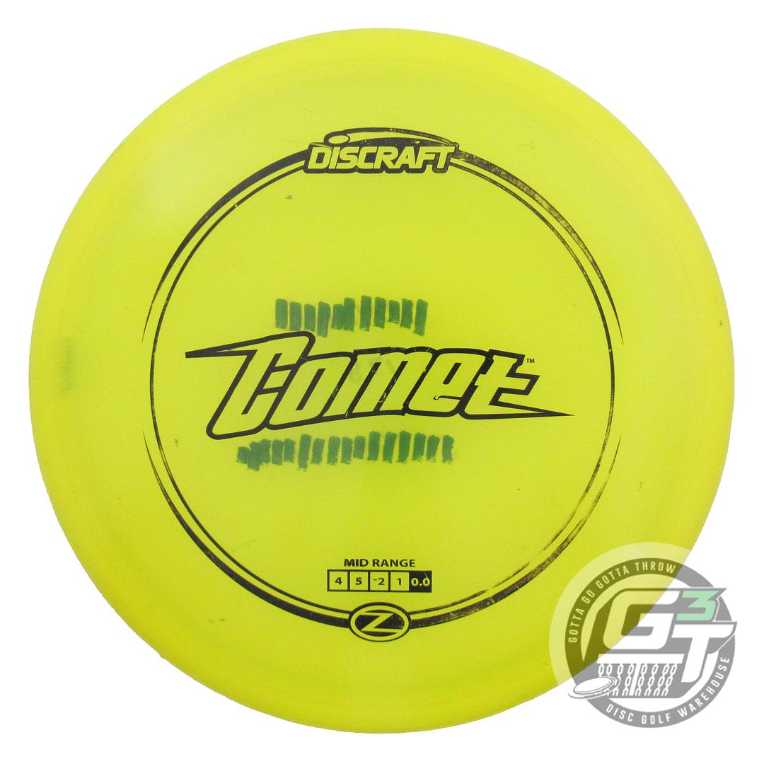 USED Discraft Z Comet 177g Yellow Black Stamp Midrange Golf Disc