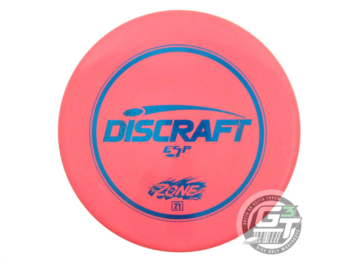 USED Discraft ESP Zone 174g Pink Blue Foil PFN Putter Golf Disc